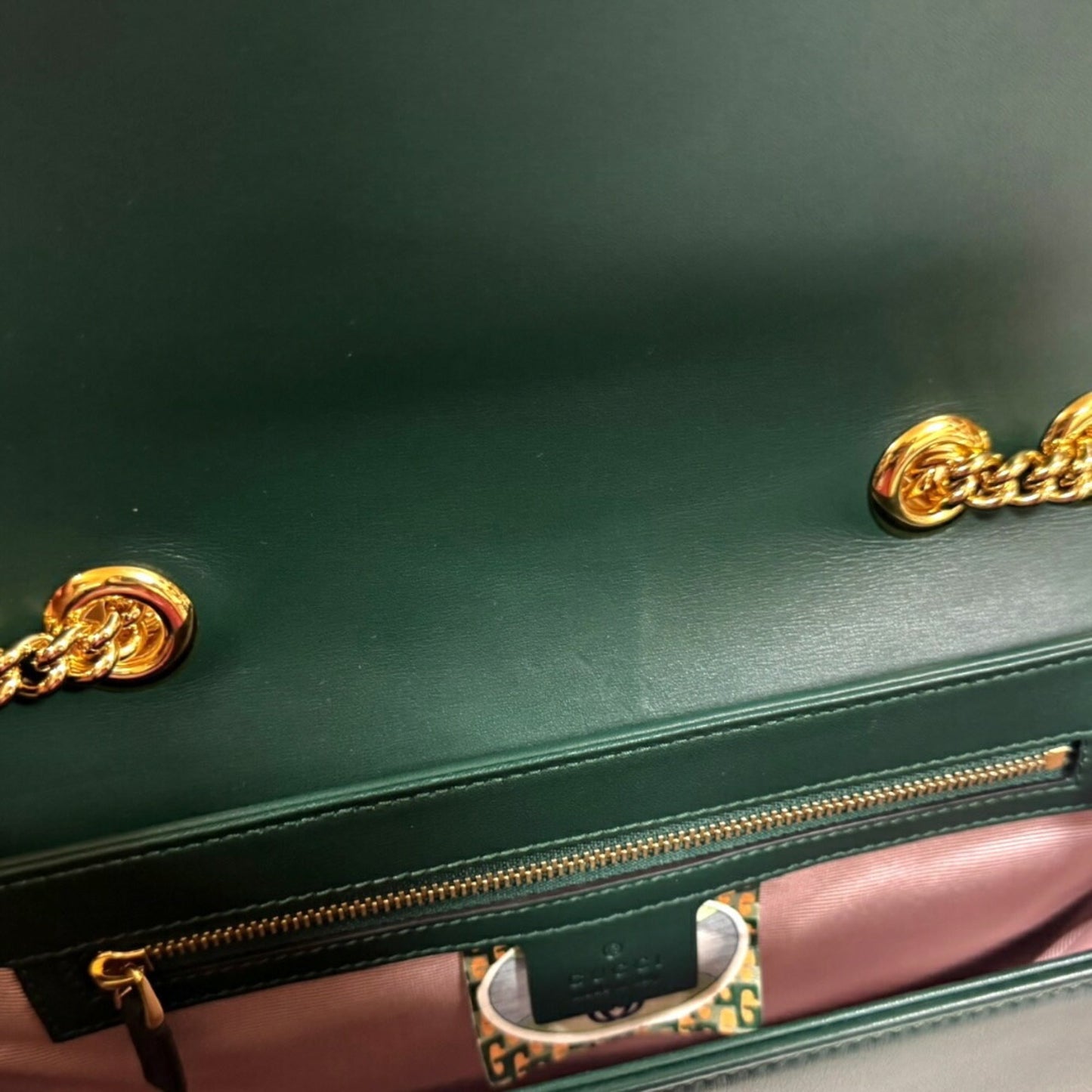 Gucci Green Leather Shoulder Bag ( )