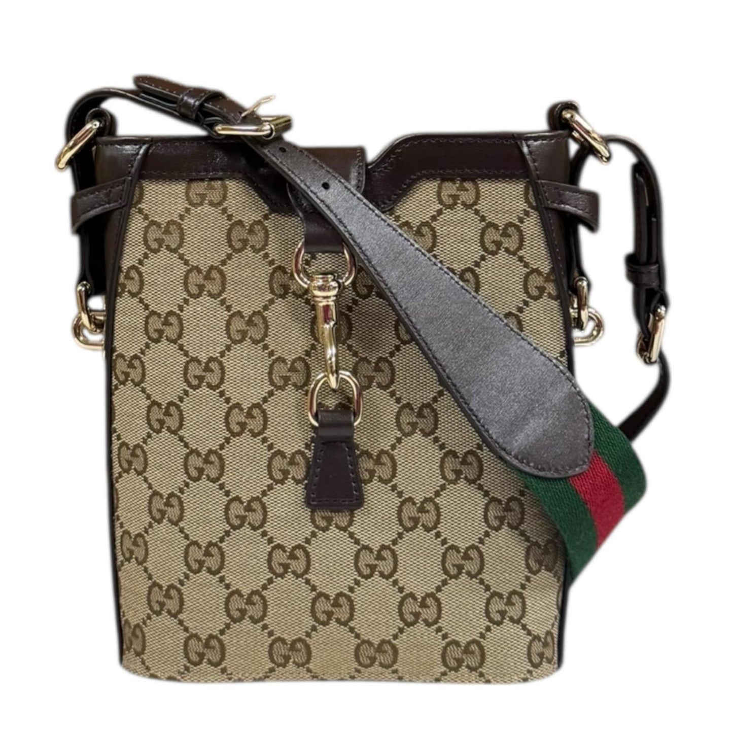 Gucci Beige Gg Supreme Canvas Leather Shoulder Bag ( )