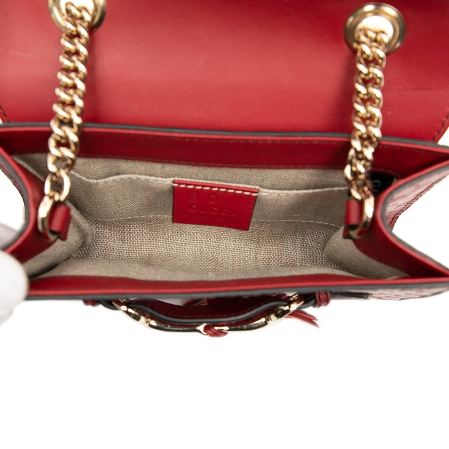 Gucci Red Color Leather Shoulder Bag ( )