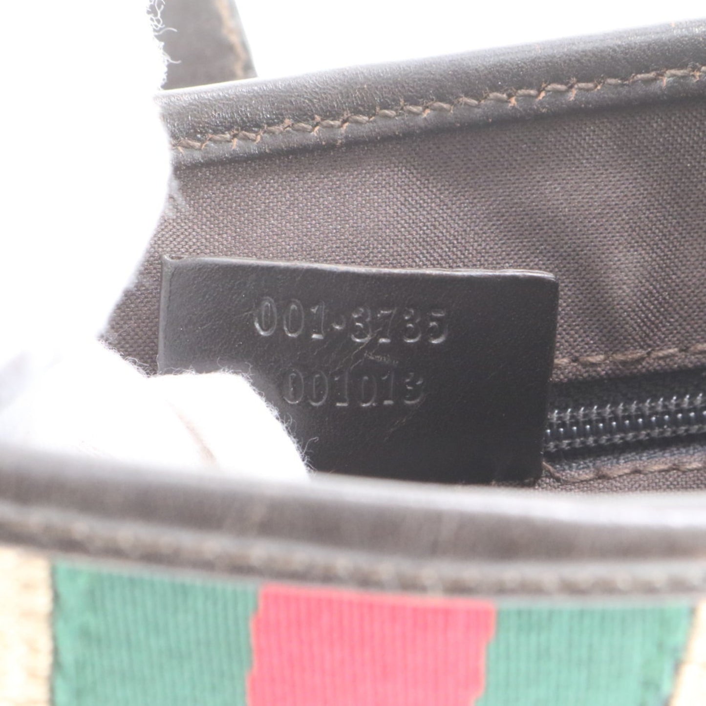Gucci Brown Leather Canvas Shoulder Bag ( )