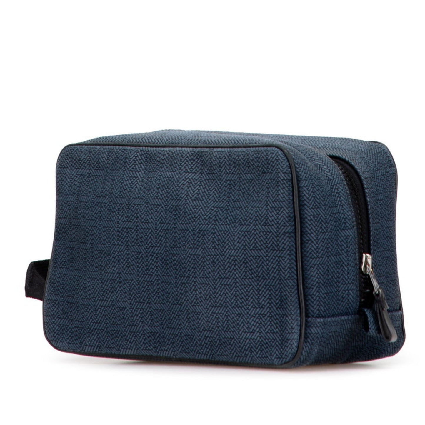 Hermes Navy Toile Chevron Pouch ( )