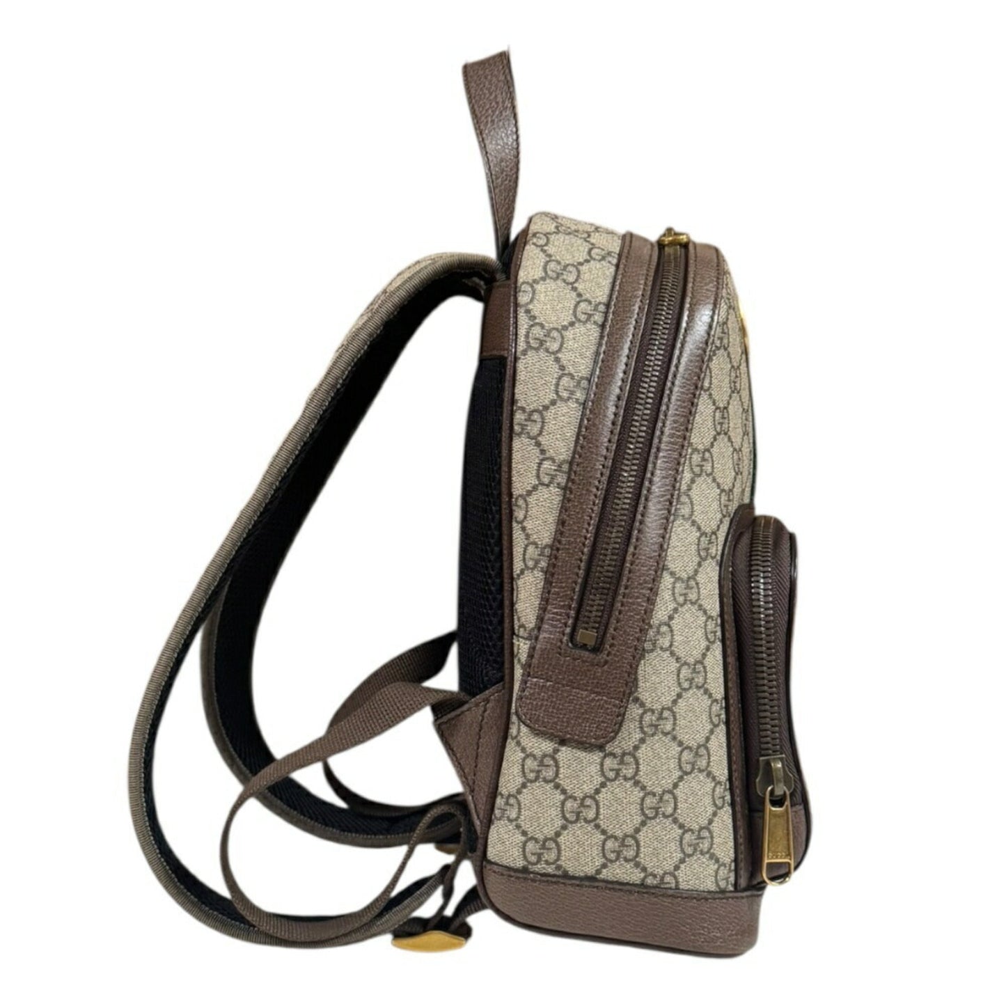 Gucci Beige Brown Gg Supreme Canvas Backpack ( )
