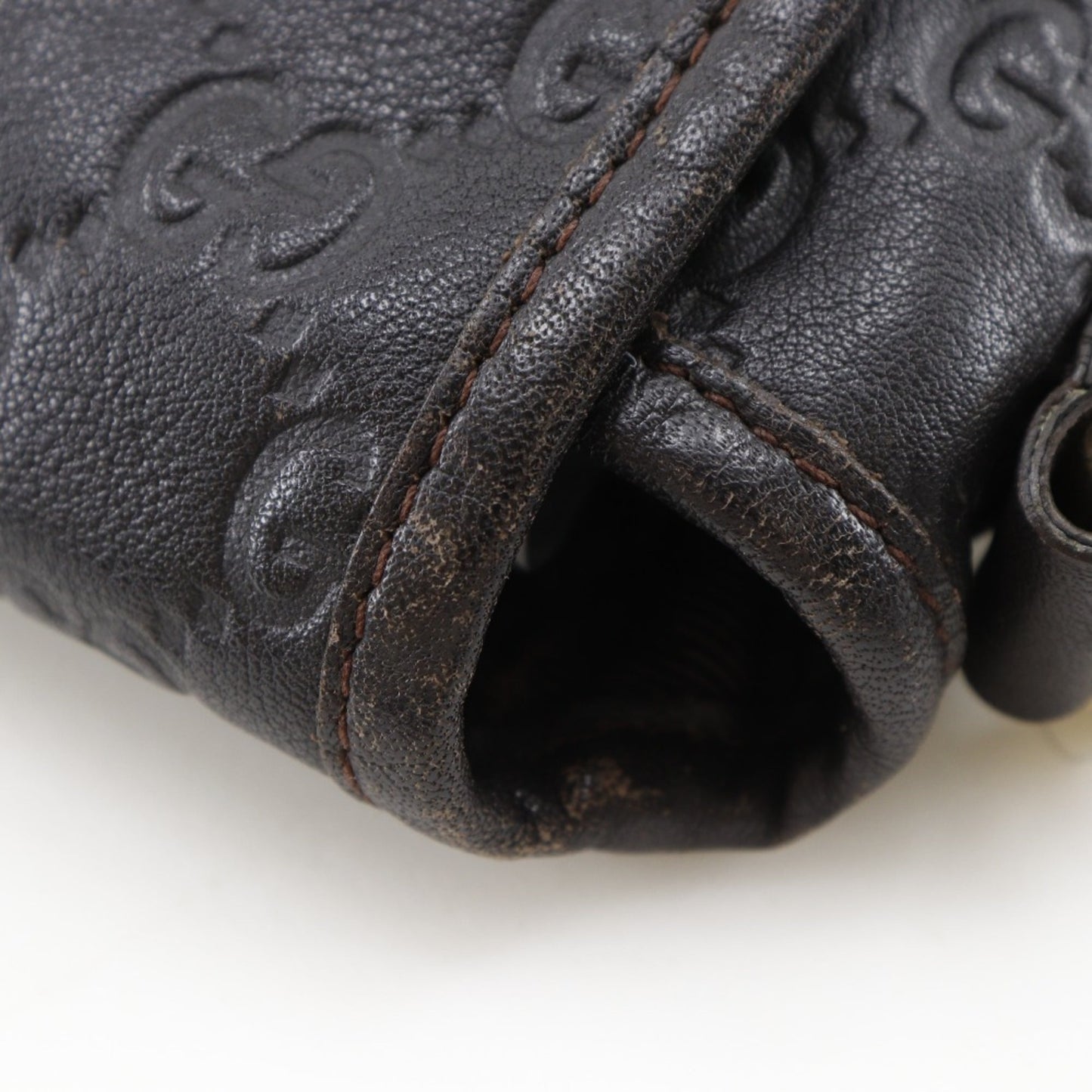 Gucci Brown Leather Shoulder Bag ( )