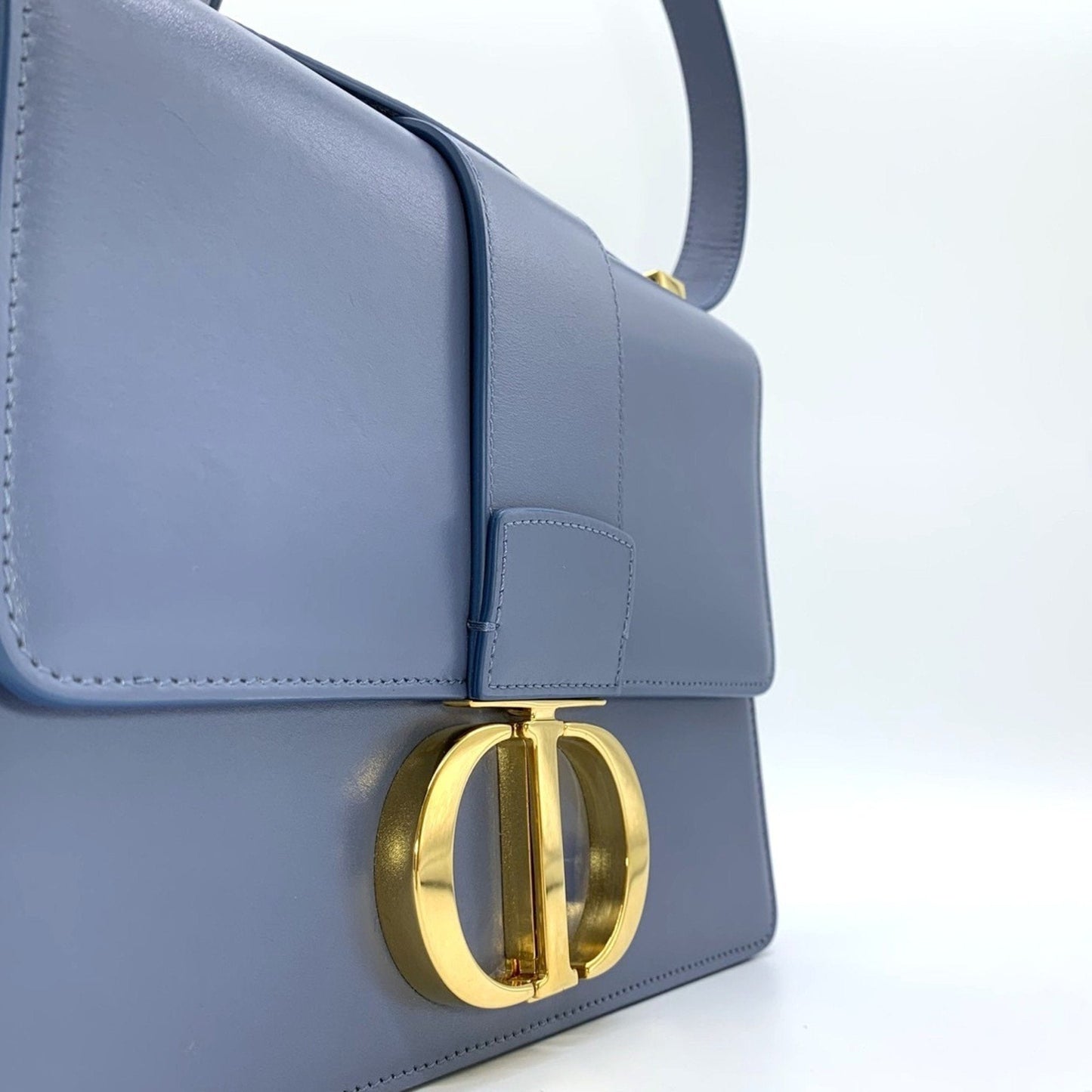 Christian Dior Blue Leather Shoulder Bag ()