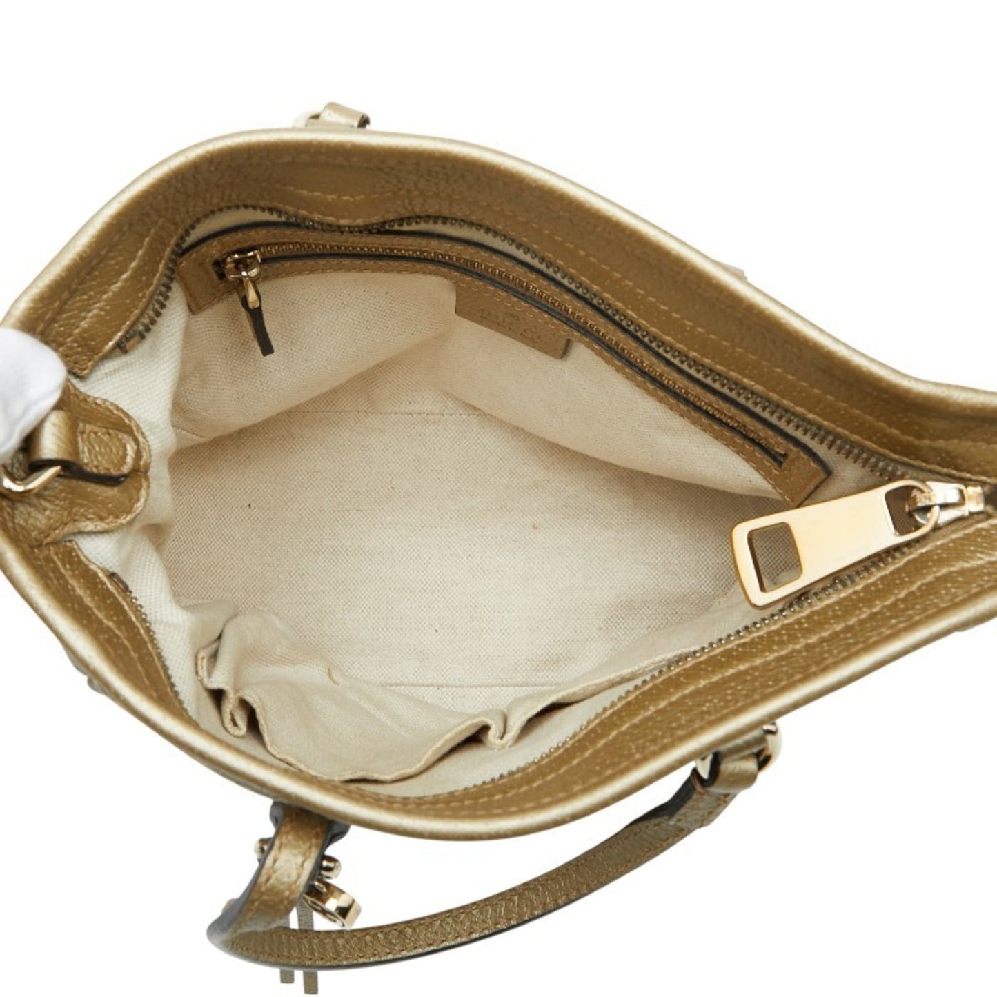 Gucci Gg Canvas Beige Gold Gg Canvas Leather Handbag Shoulder Bag ( )