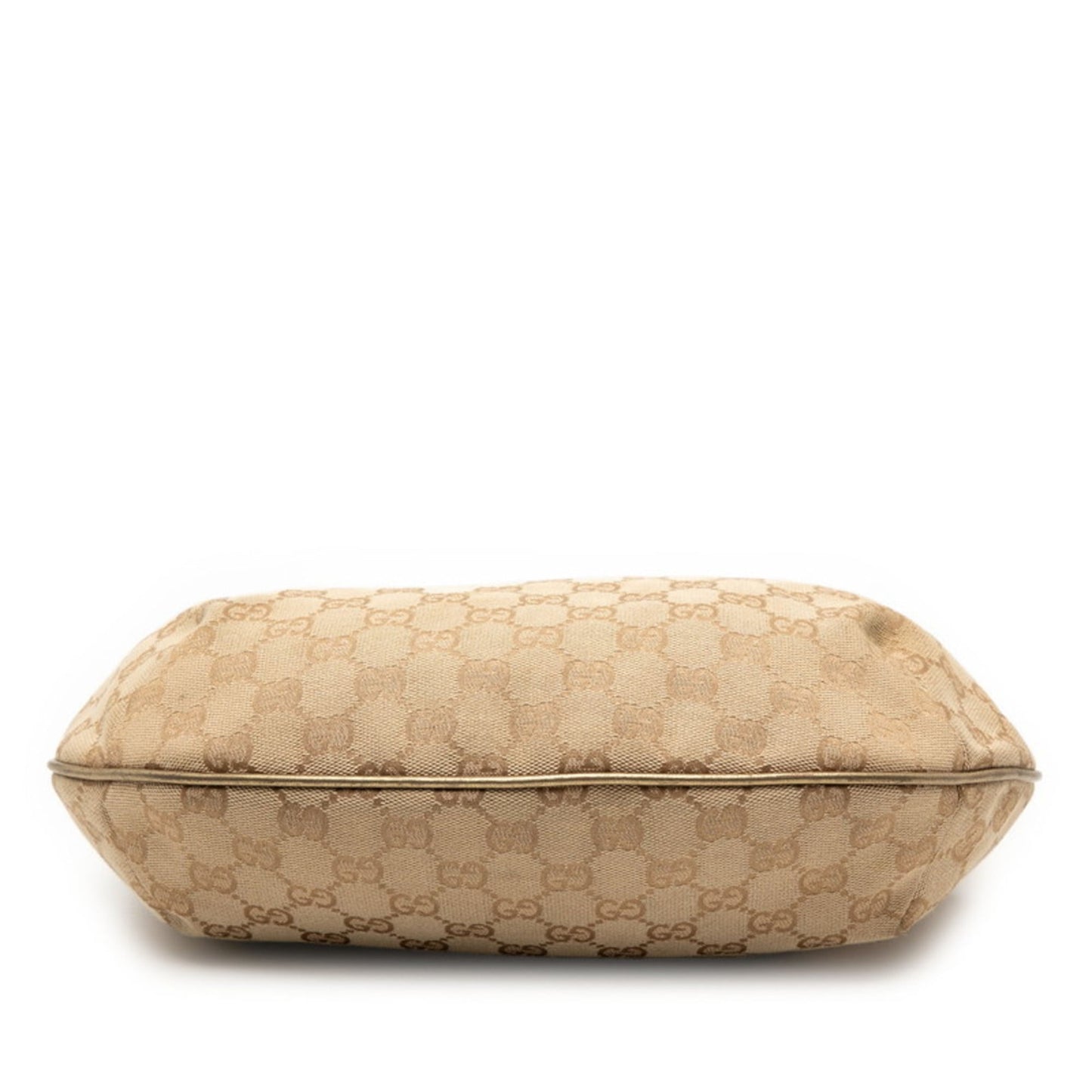 Gucci Gg Canvas Beige Gold Gg Canvas Leather Shoulder Bag ( )