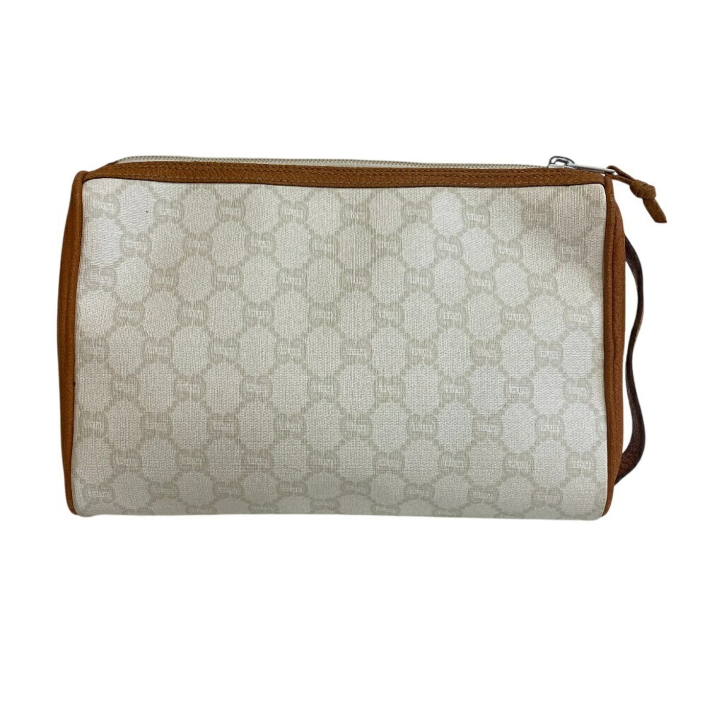 Gucci Gg Plus White Pvc Clutch Bag ( )