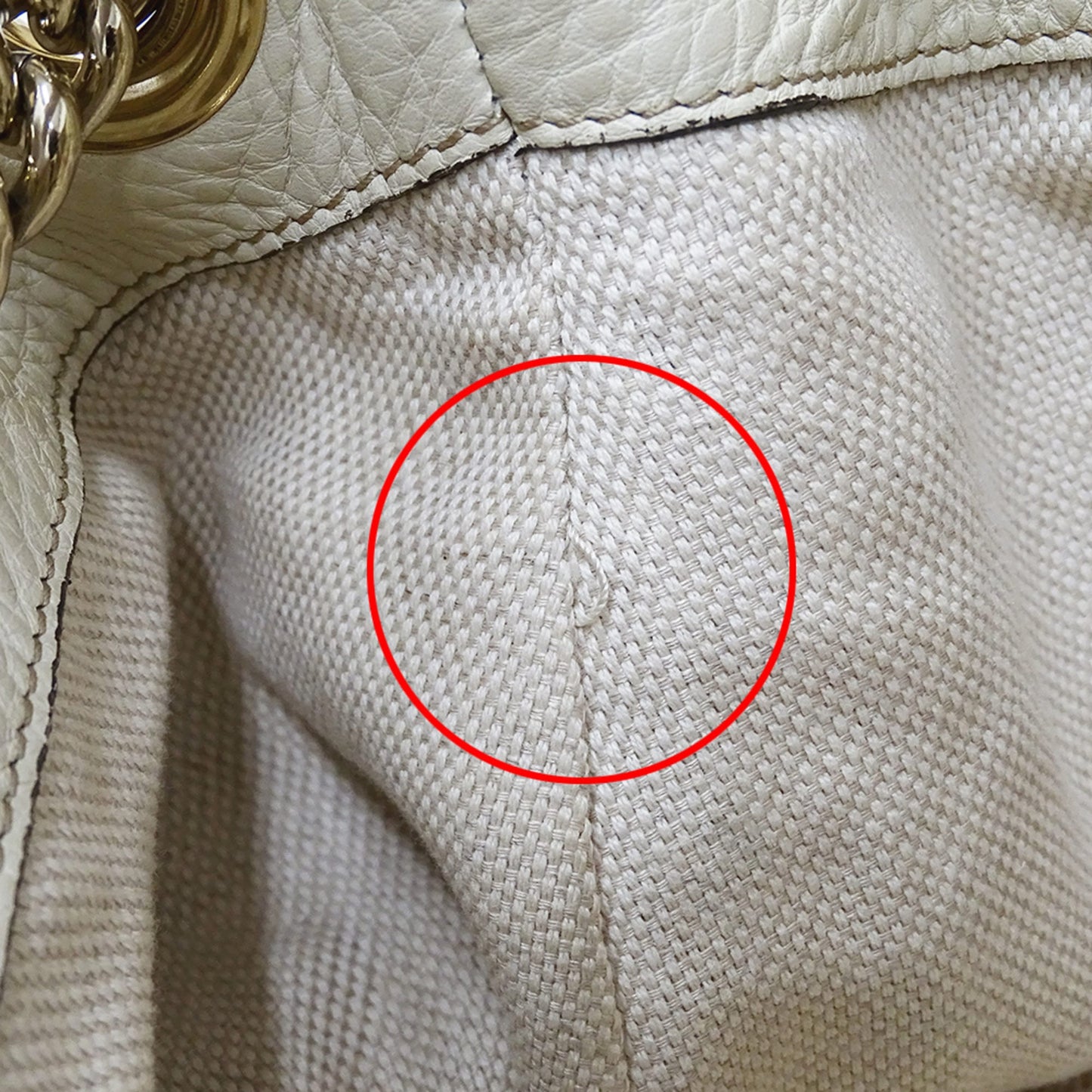 Gucci White Leather Tote Bag ( )