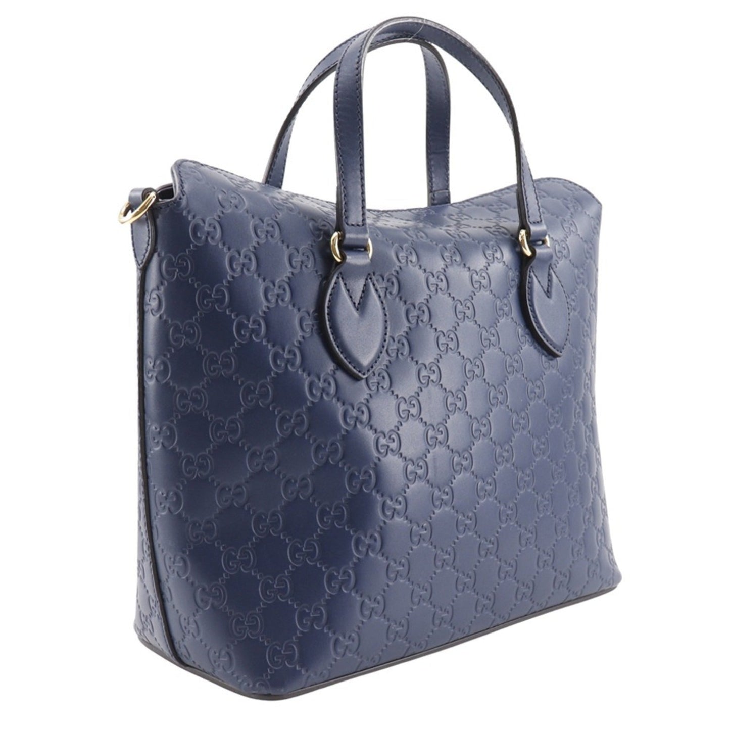 Gucci Navy Leather Handbag ( )