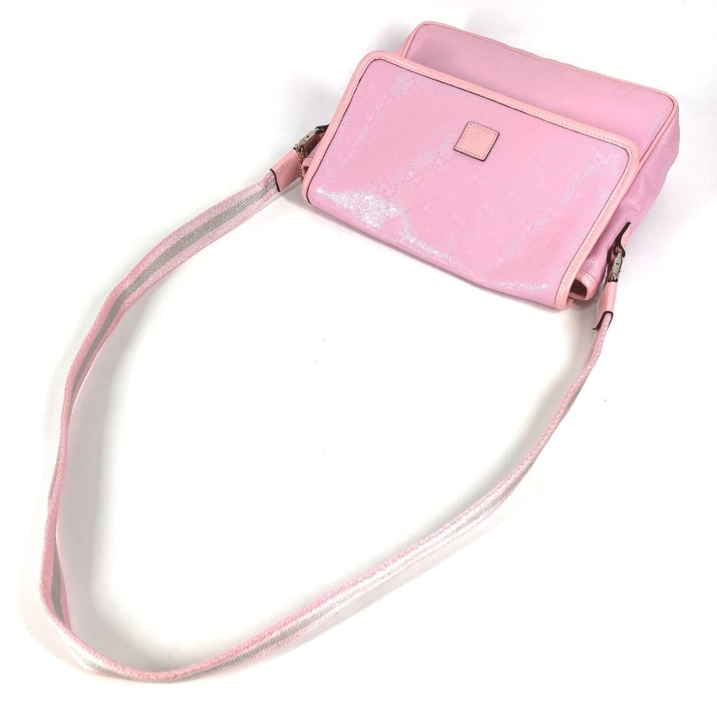 Gucci Gg ImprimÃ© Pink Gg ImprimÃ© Leather Messenger Bag Shoulder Bag ( )