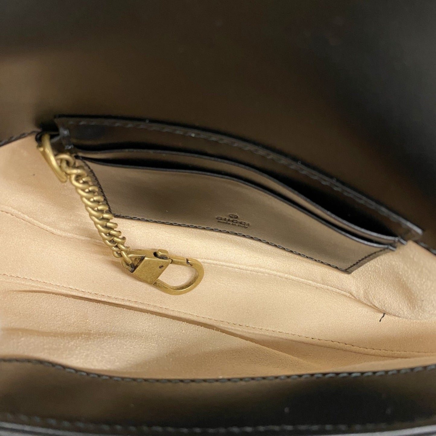 Gucci Black Leather Shoulder Bag ( )