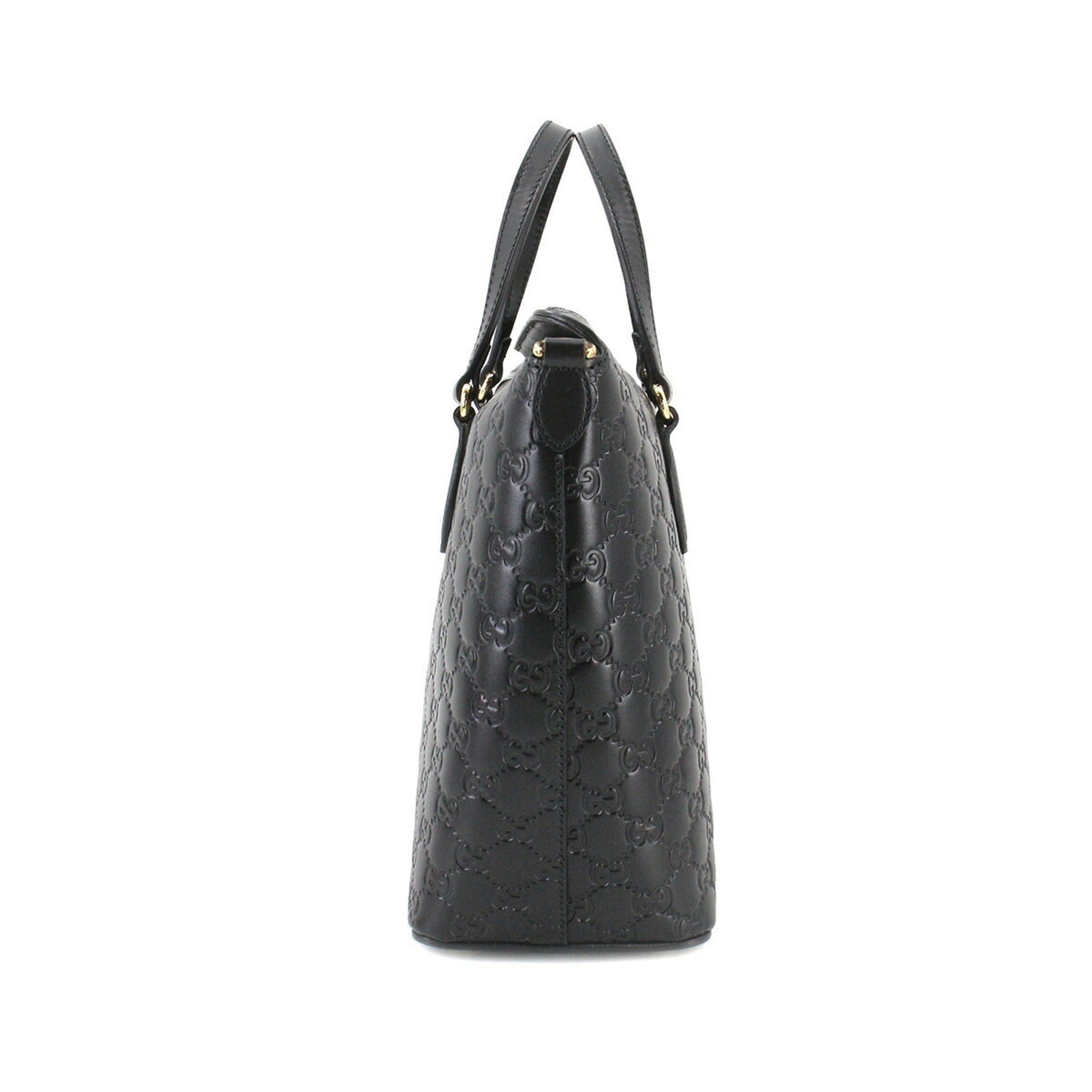 Gucci Guccissima Black Leather Tote Style 7
