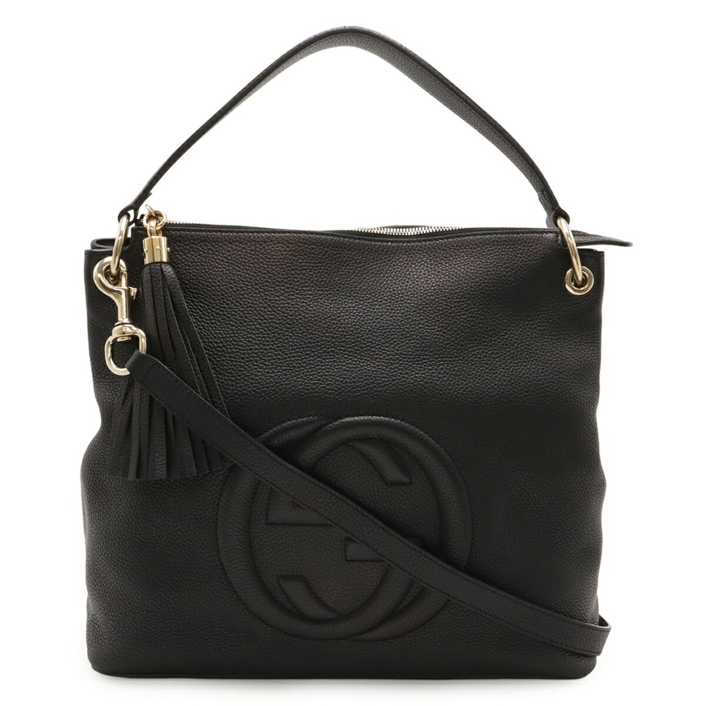 Gucci Soho Black Leather Handbag Shoulder Bag ( )
