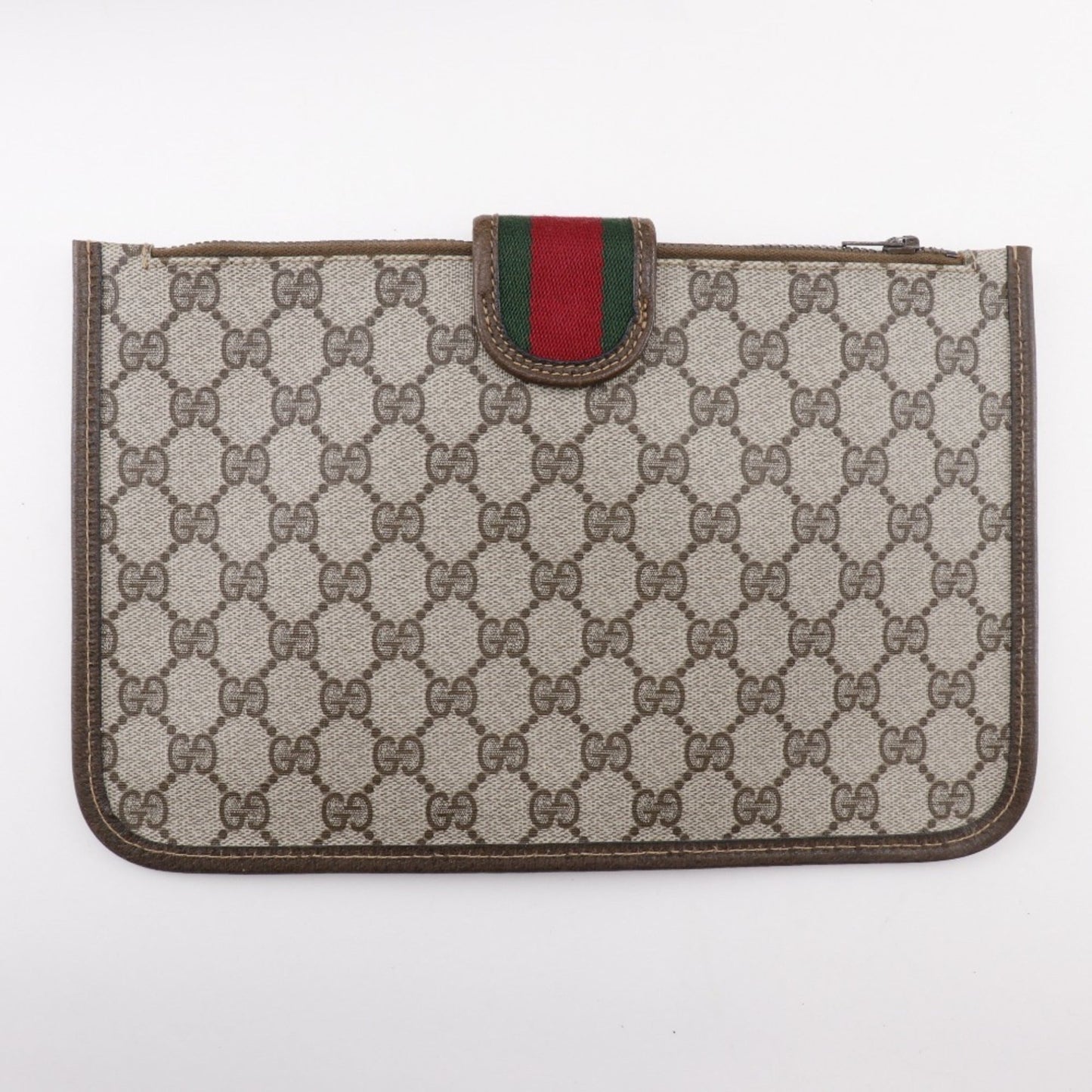 Gucci Sherry Line Brown Pvc Handbag ( )