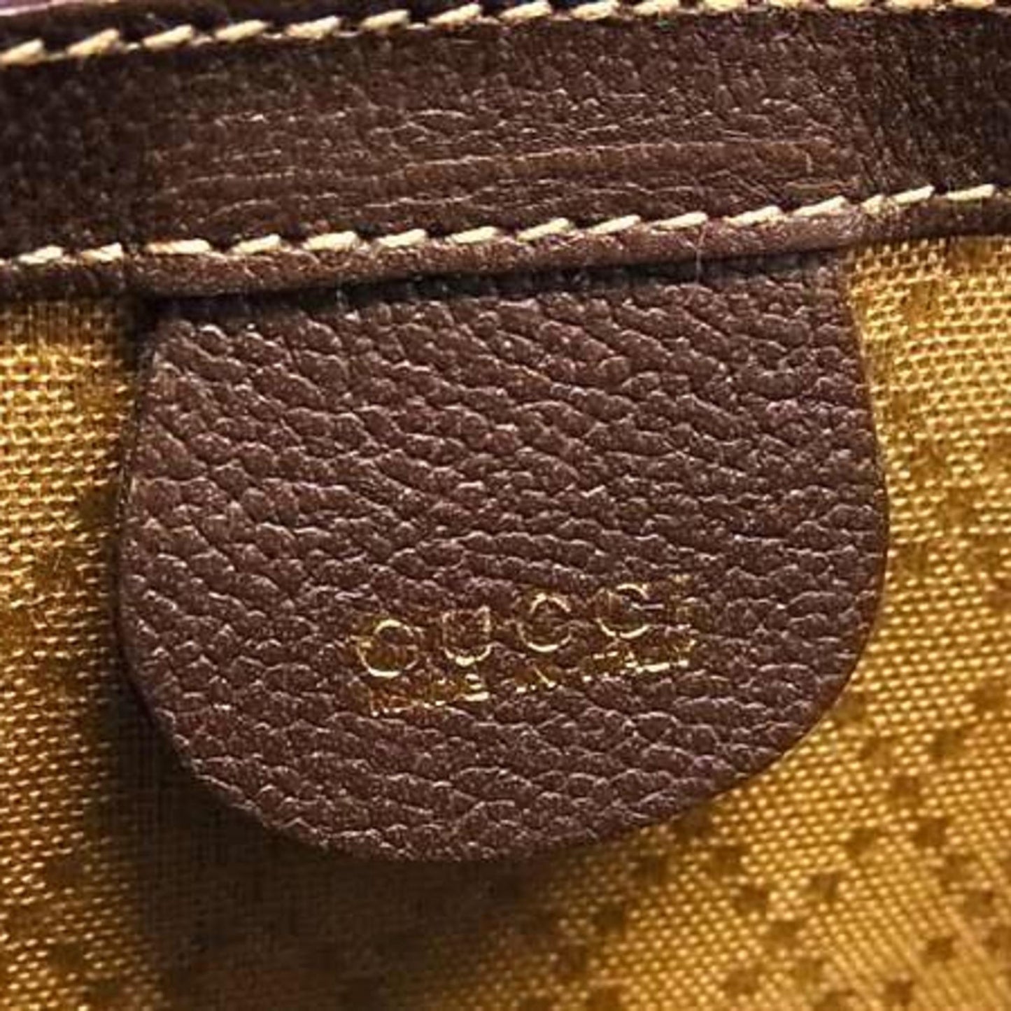 Gucci Brown Leather Clutch Bag Handbag ( )