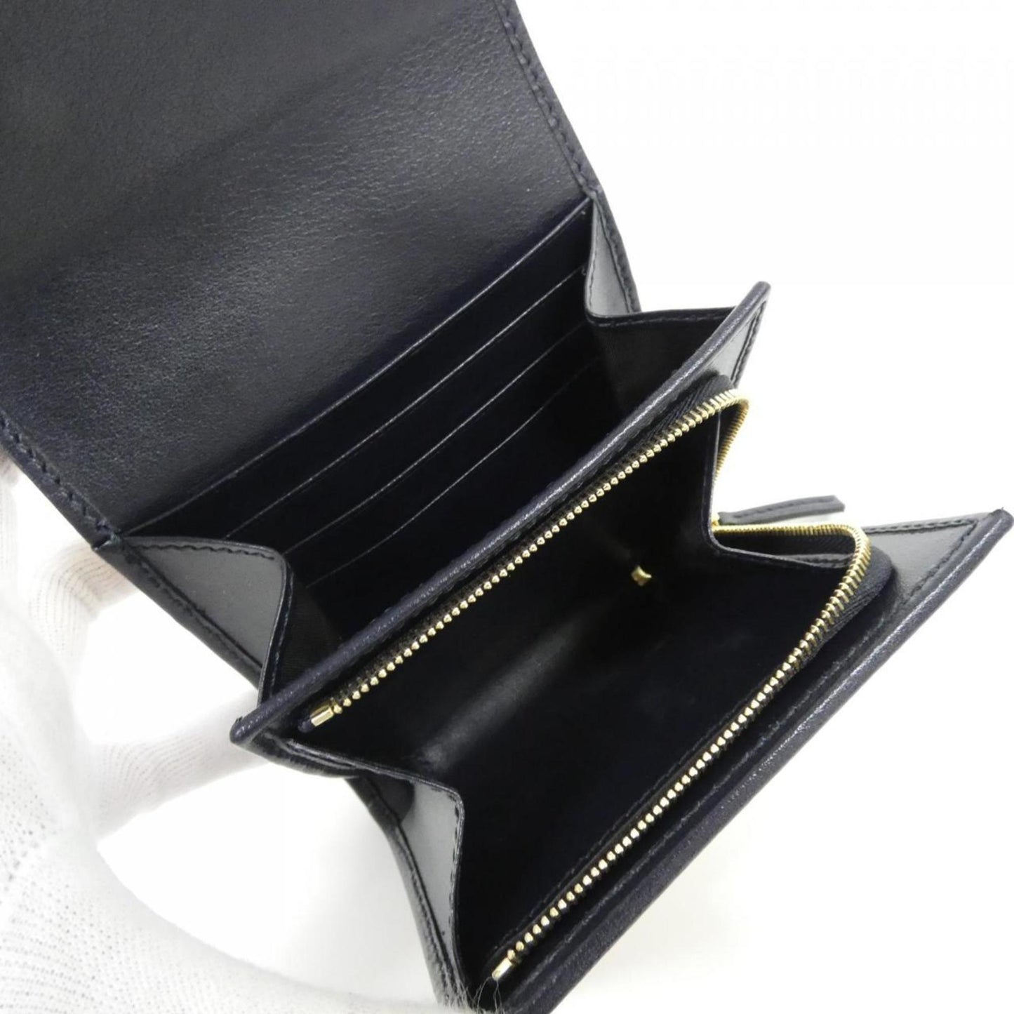 Gucci Beige Navy Canvas Wallet (Bi-Fold) ( )