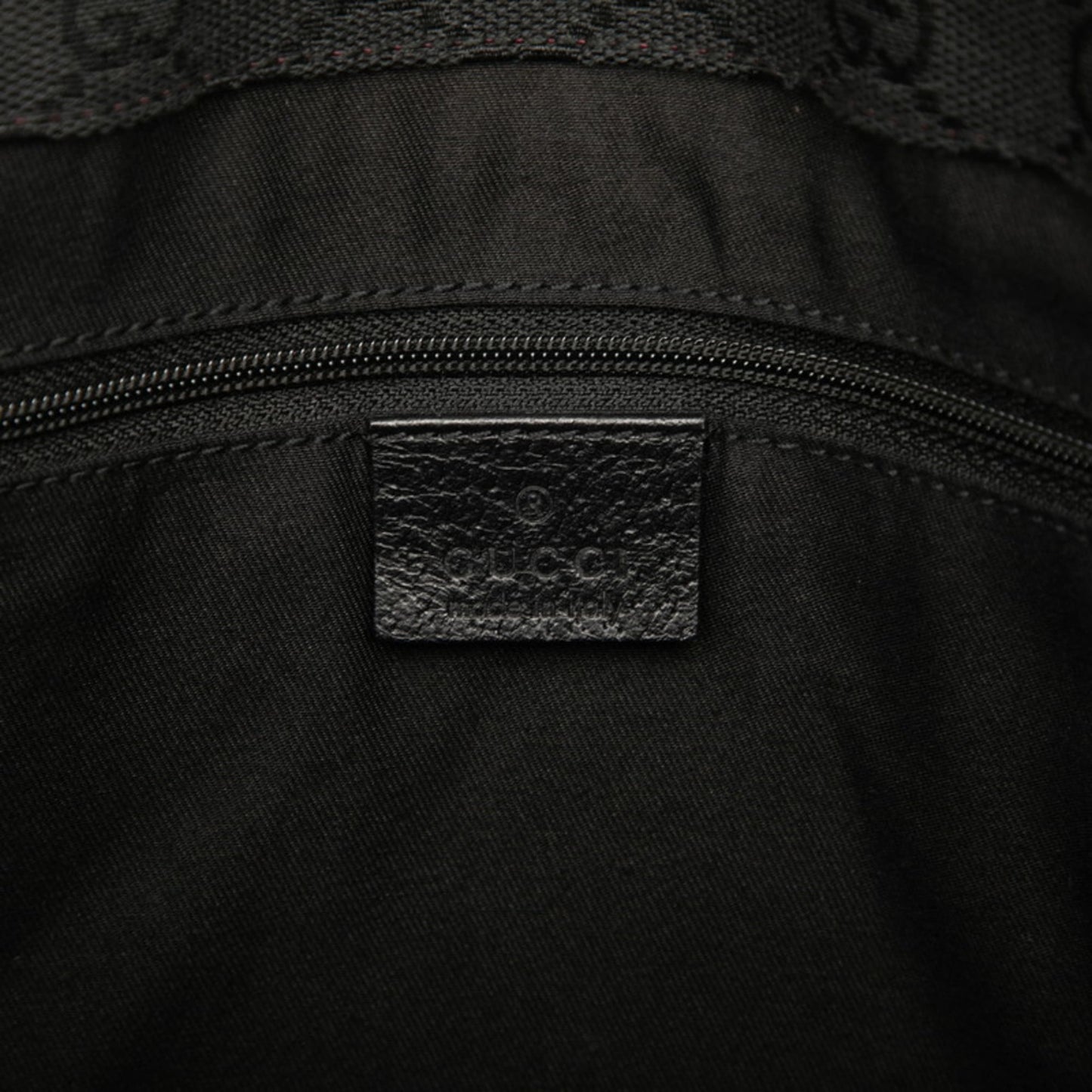 Gucci Black Leather Handbag Tote Bag ( )