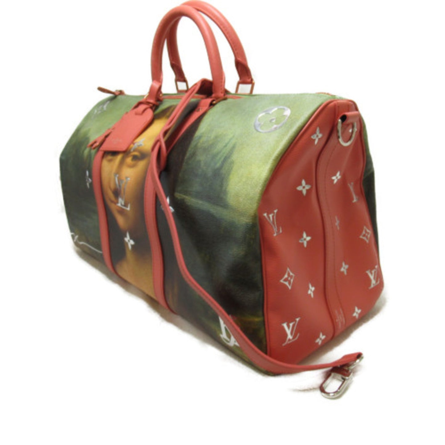 LOUIS VUITTON Da Vinci Keepall Bandouliere 50 Pink Masters collection PVC coated canvas M43377