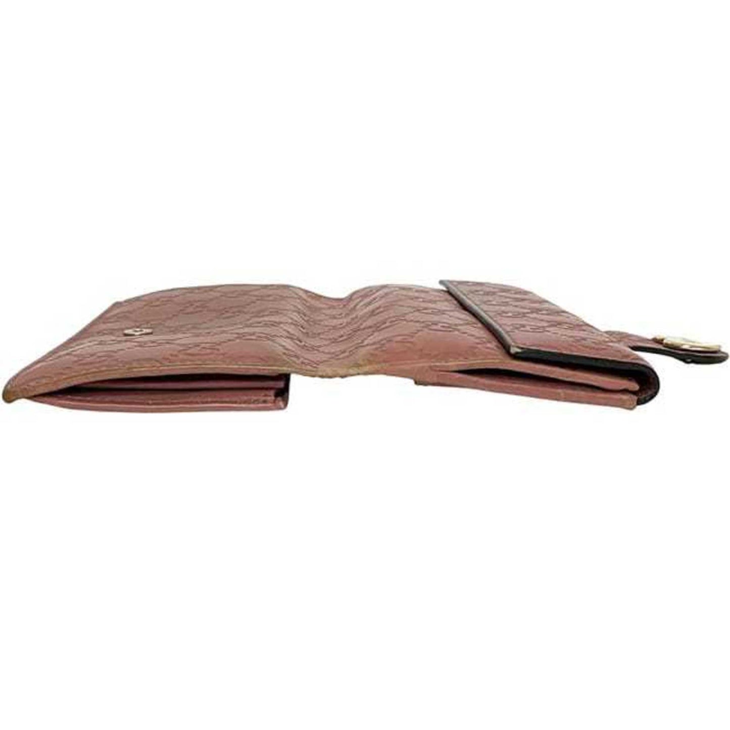 Gucci Pink Leather Long Wallet (Bi-Fold) ( )