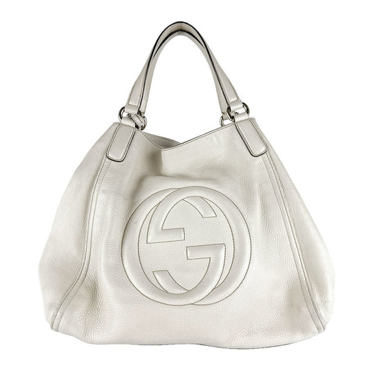 Gucci Ivory Leather Handbag ( )