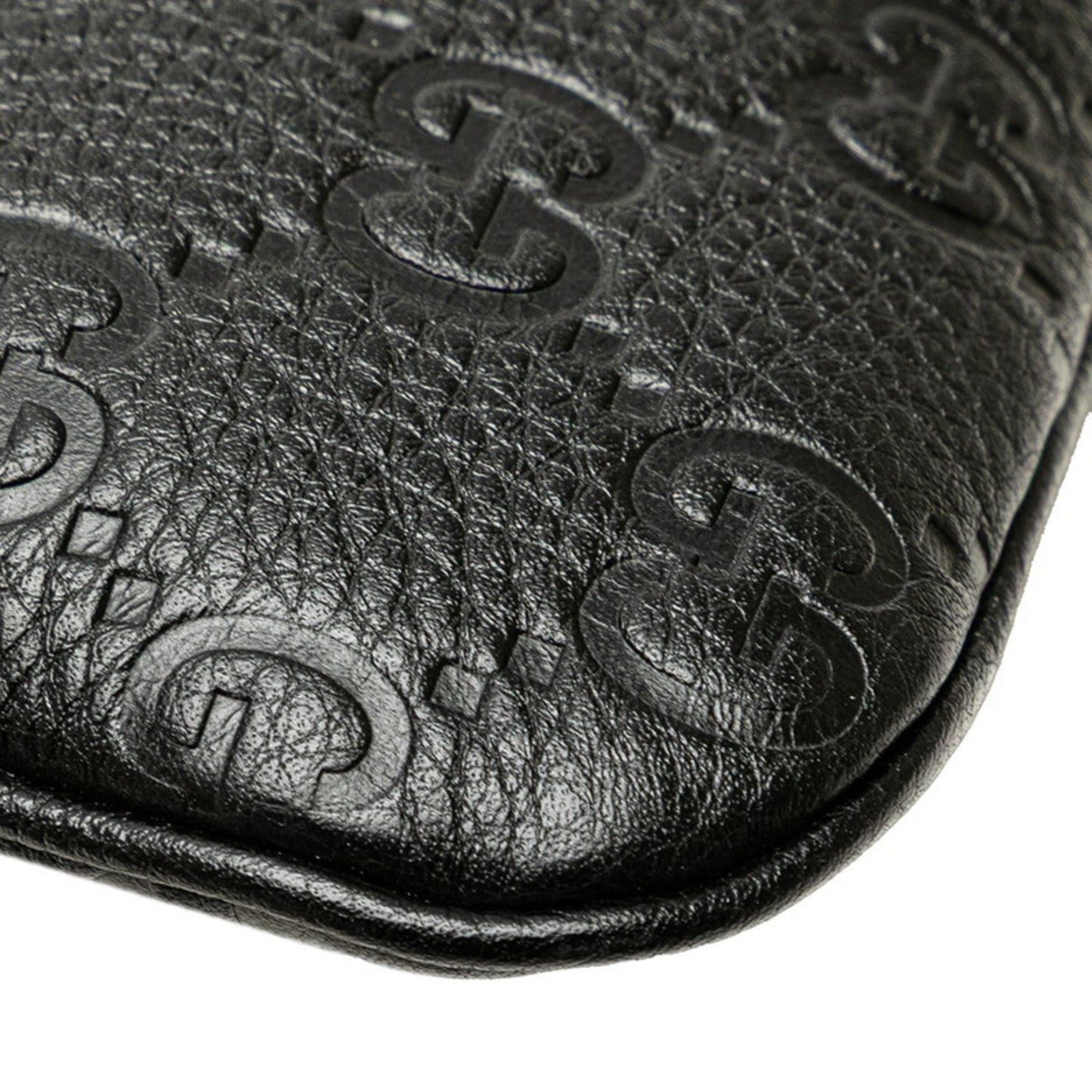 Gucci Black Leather Handbag Shoulder Bag ( )