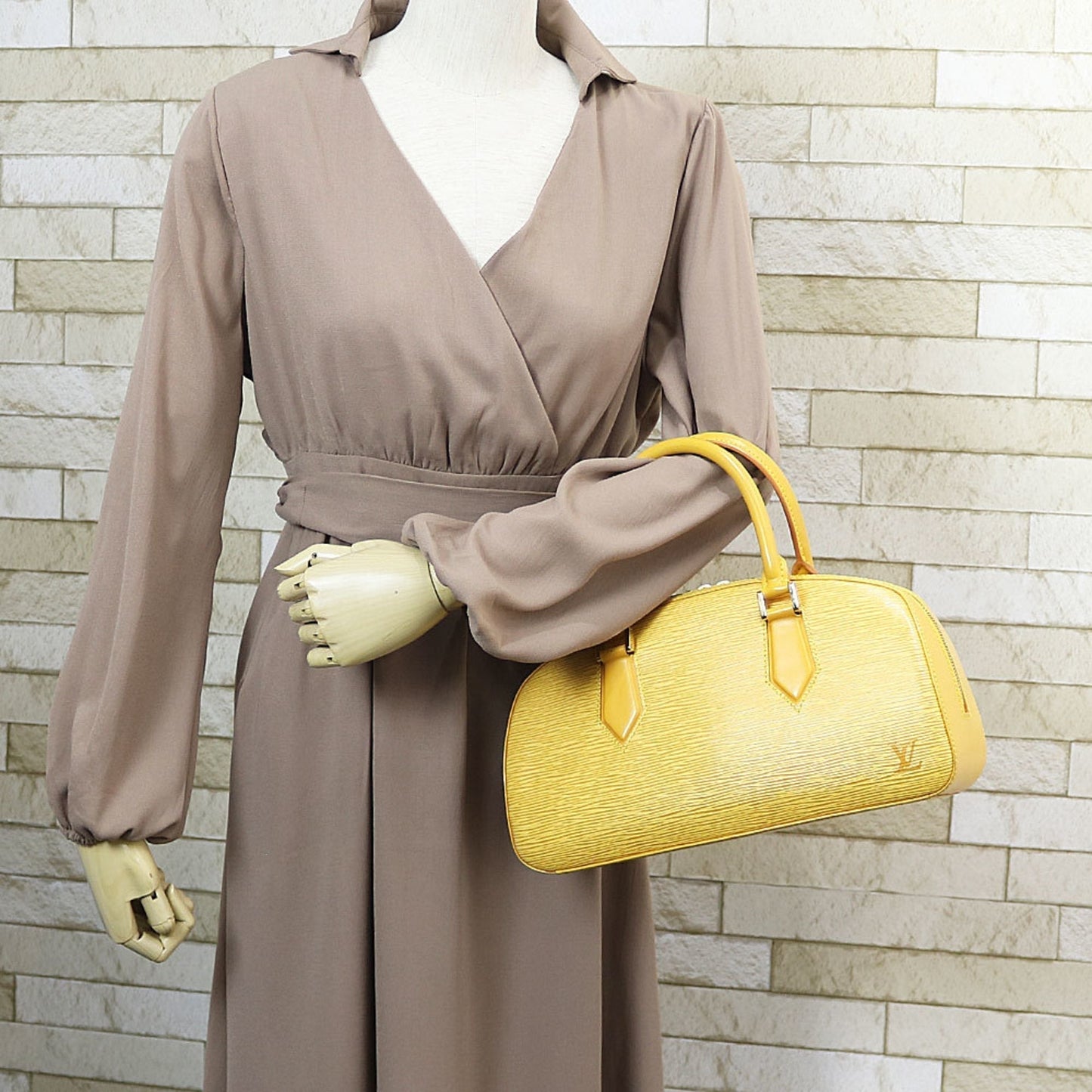 Louis Vuitton Handbag Epi Jasmine Yellow Ladies