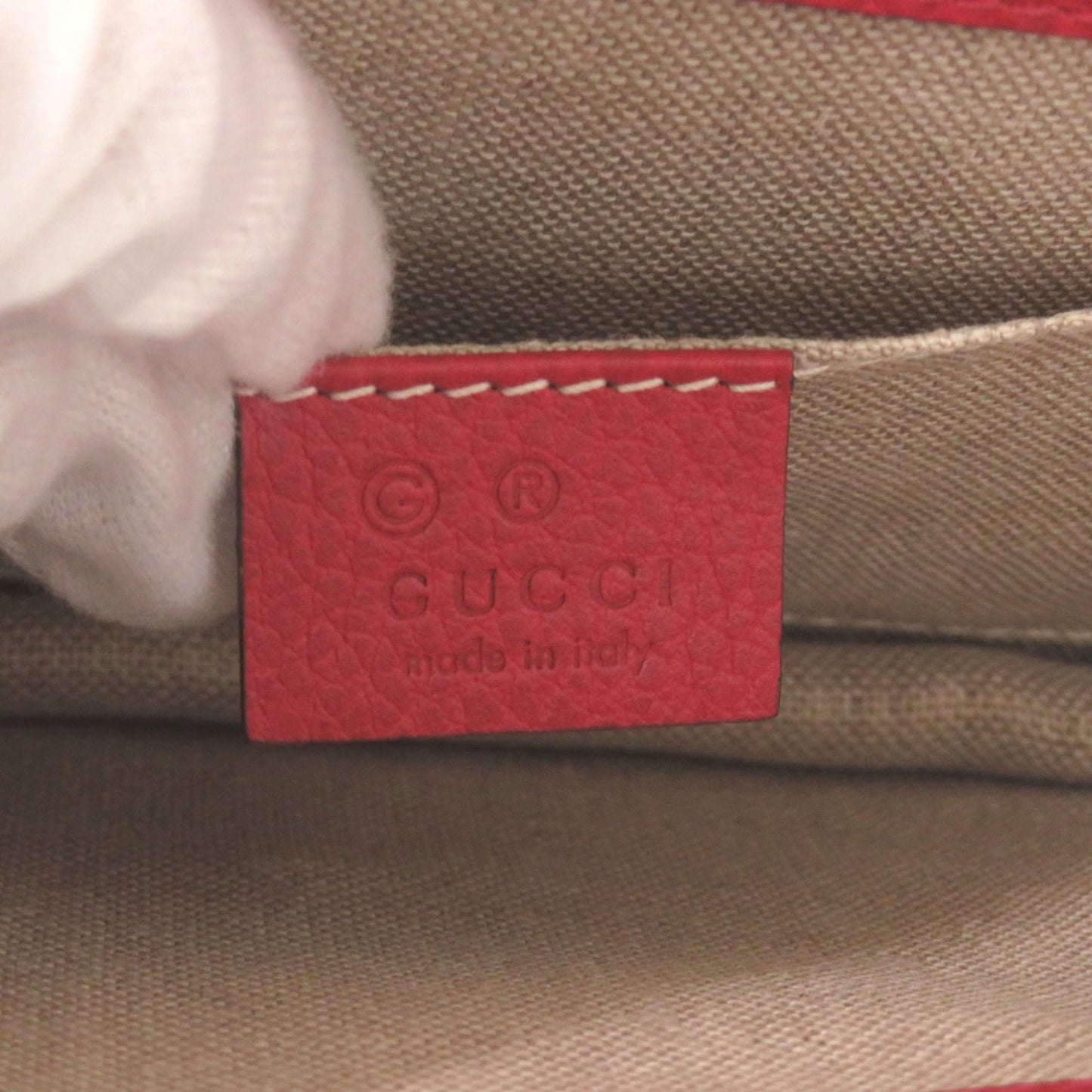 Gucci Red Color Leather Shoulder Bag ( )