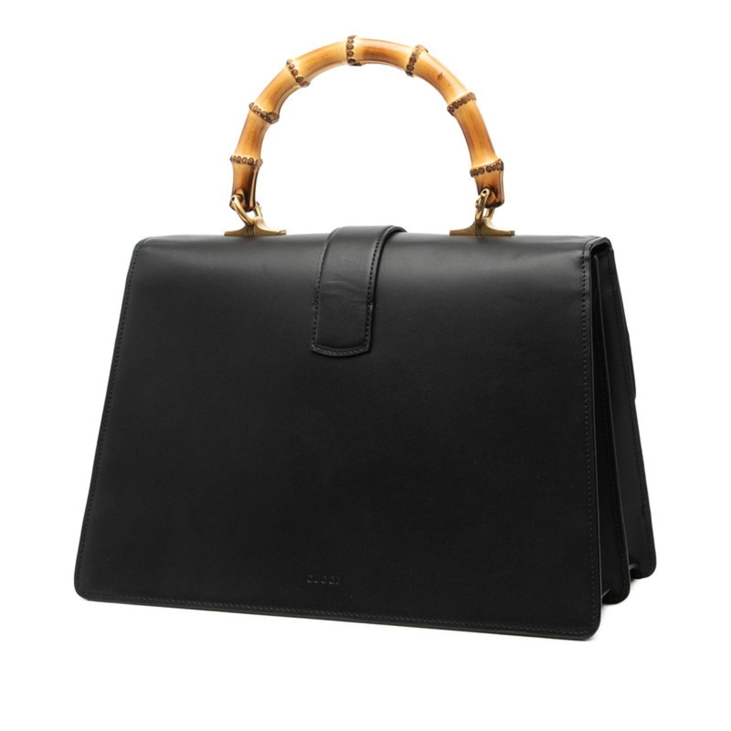 Gucci Black Green Red Color Leather Handbag Shoulder Bag ( )