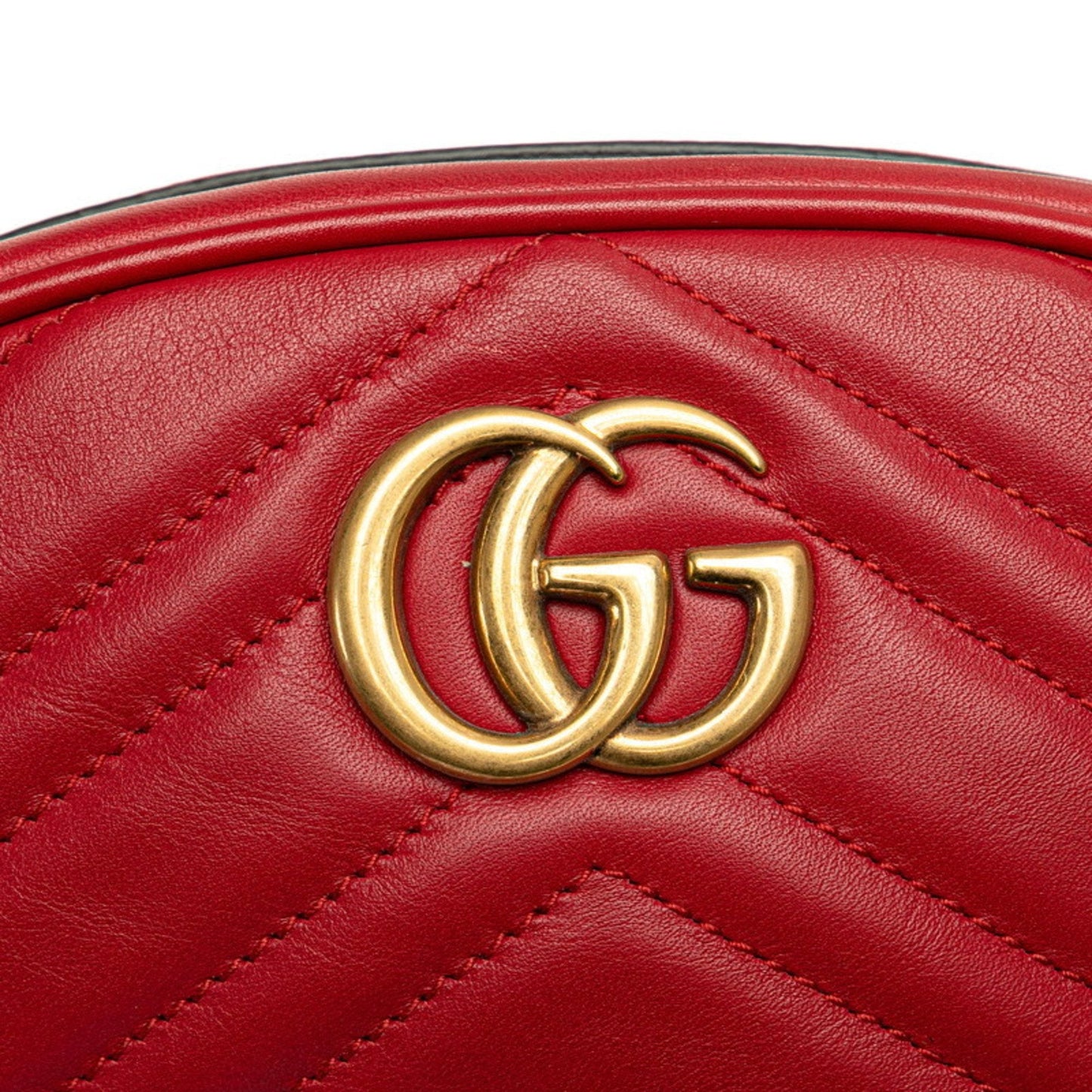 Gucci Gg Marmont Red Color Leather Sling Bag ( )
