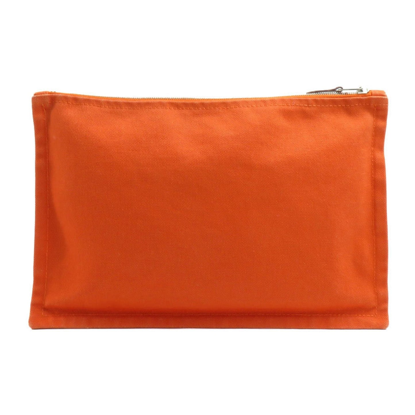 Hermes Orange Canvas Pouch ( )