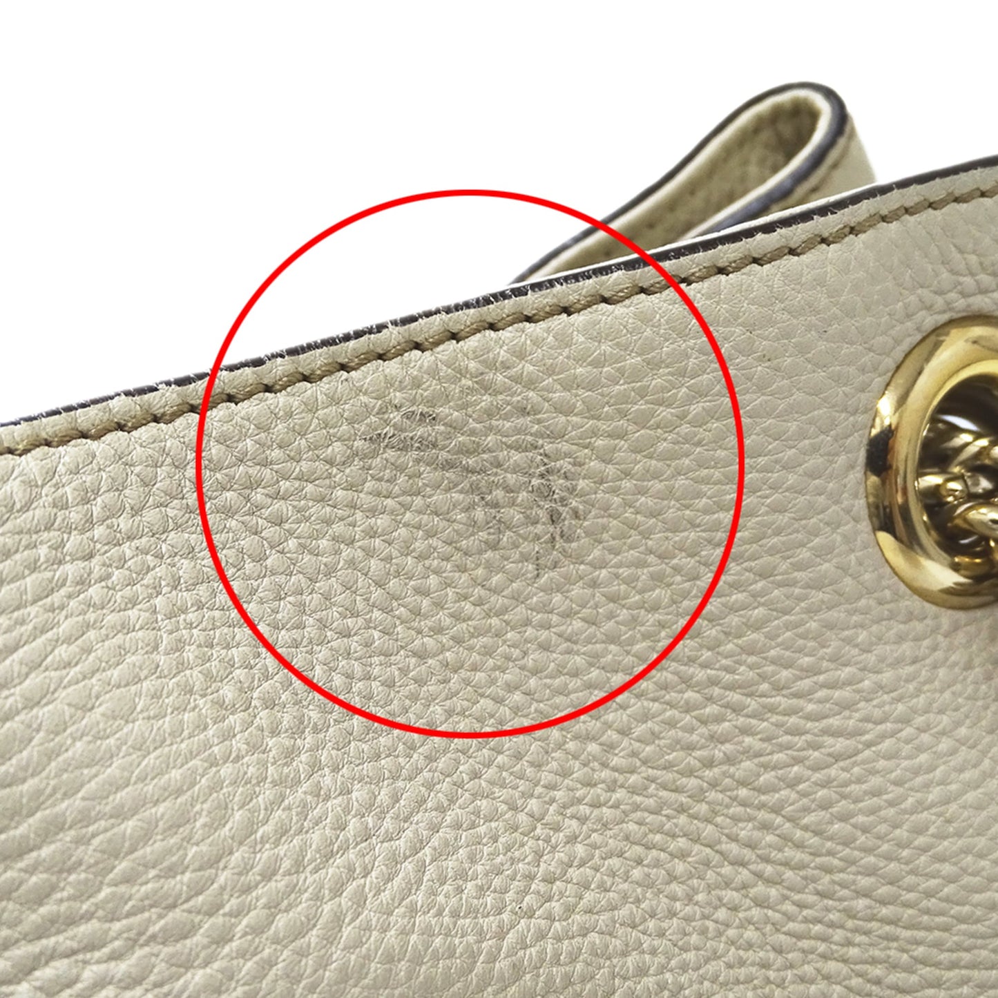 Gucci White Leather Tote Bag ( )