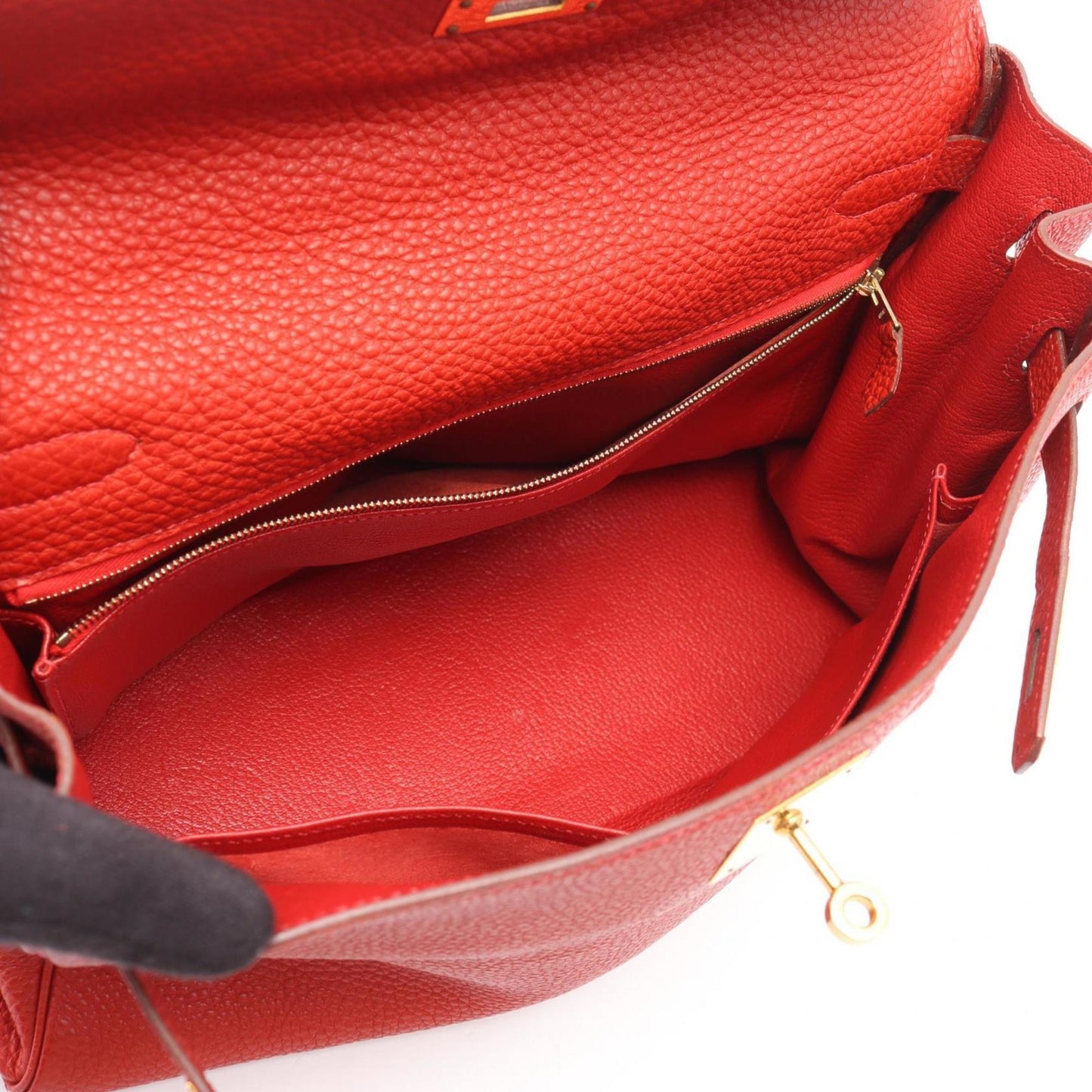 Hermes Red Color Togo Leather Handbag ( )