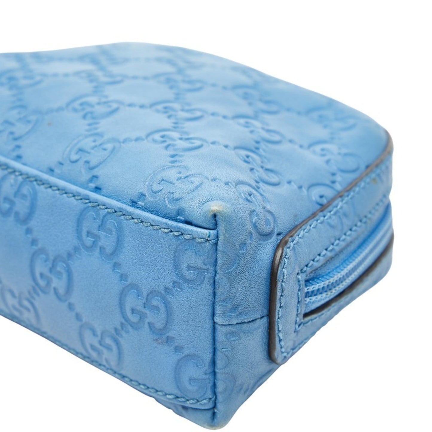 Gucci Blue Leather Pouch ( )