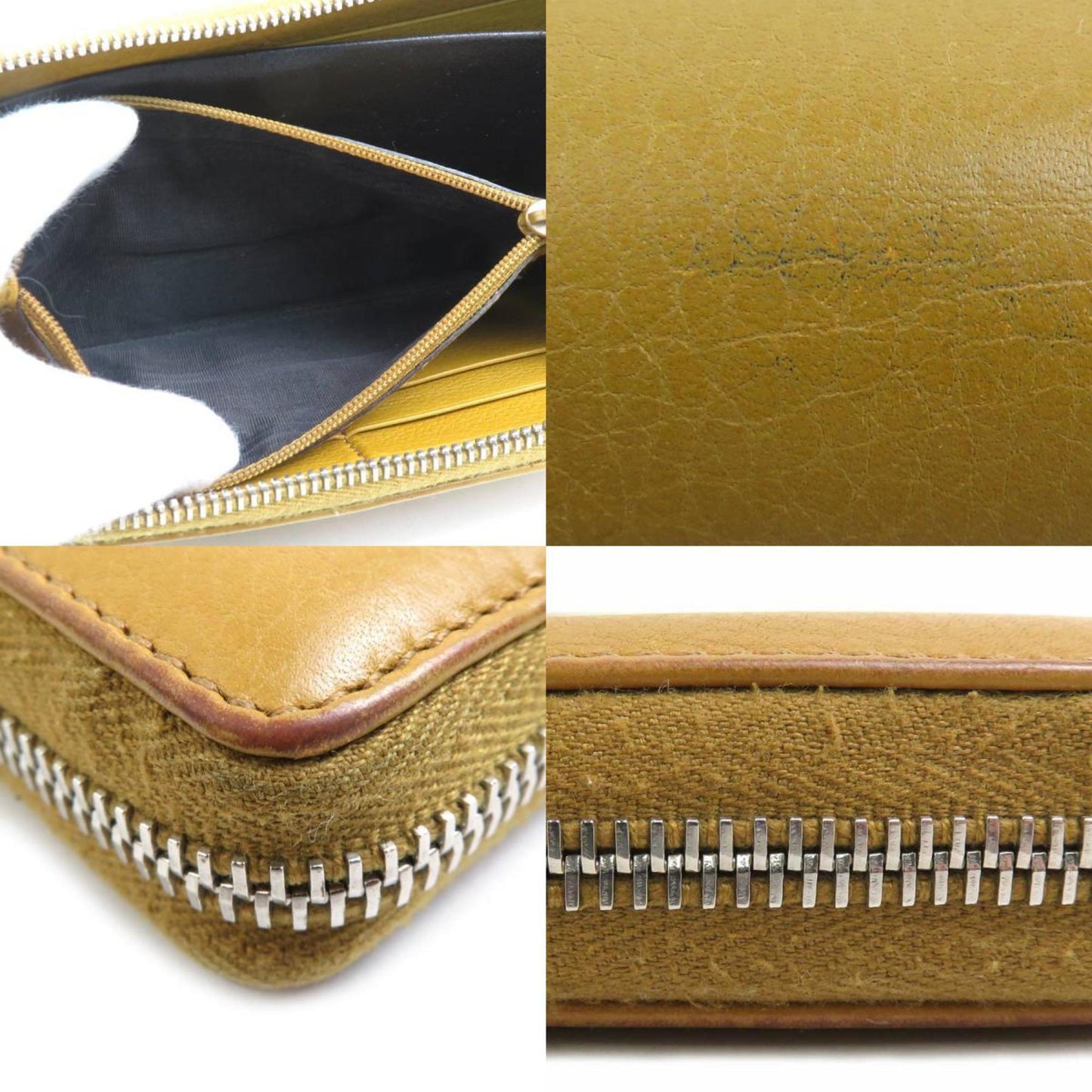 Gucci Beige Brown Leather Long Wallet (Bi-Fold) ( )