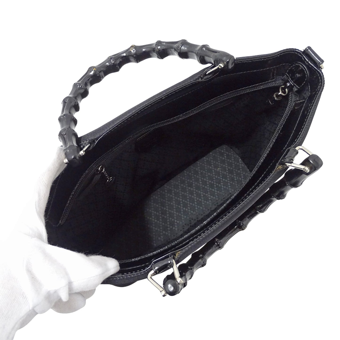 Gucci Black Nylon Handbag Shoulder Bag ( )