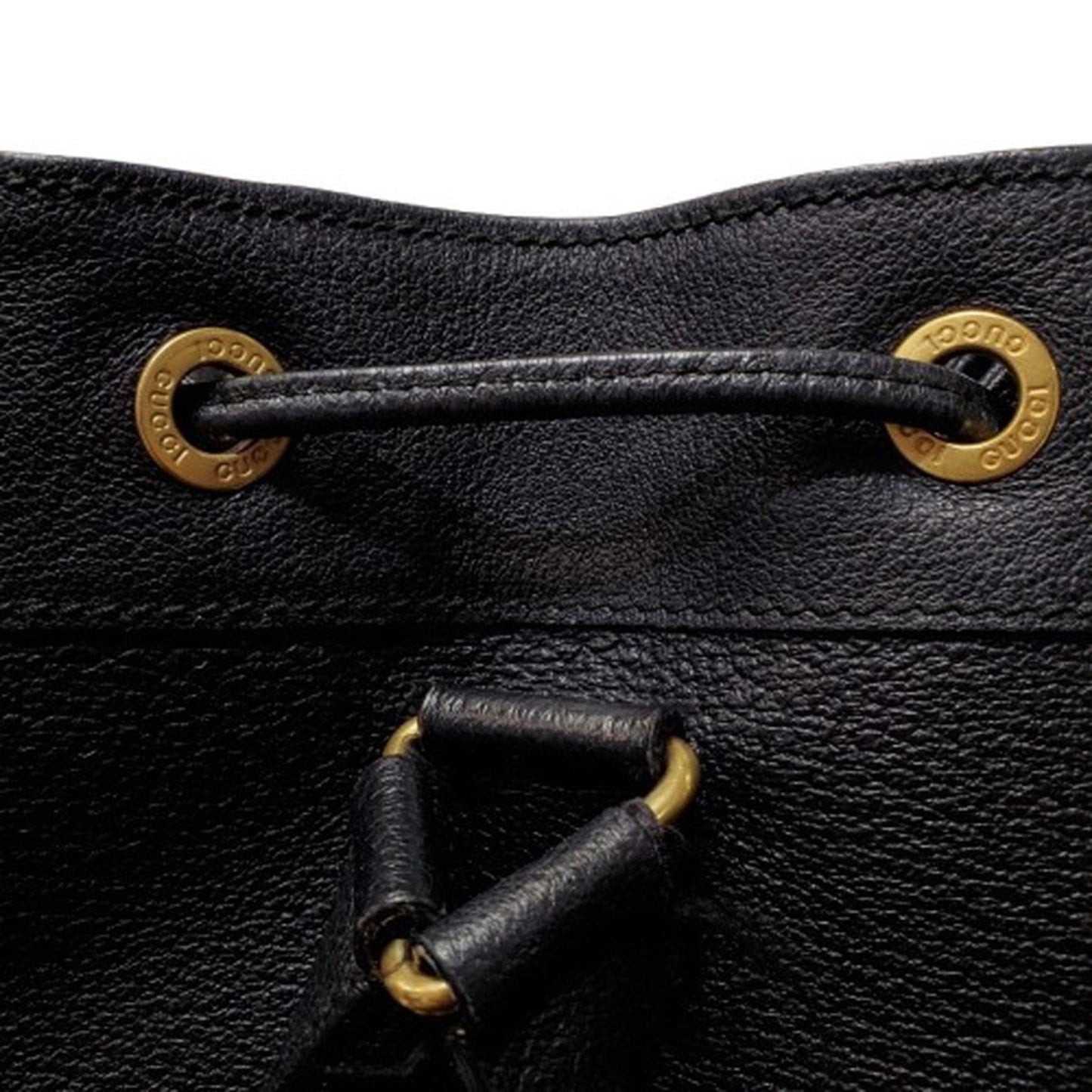 Gucci Black Suede Leather Backpack ( )