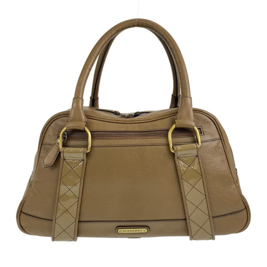 Burberry Khaki Brown Leather Handbag Shoulder Bag ( )