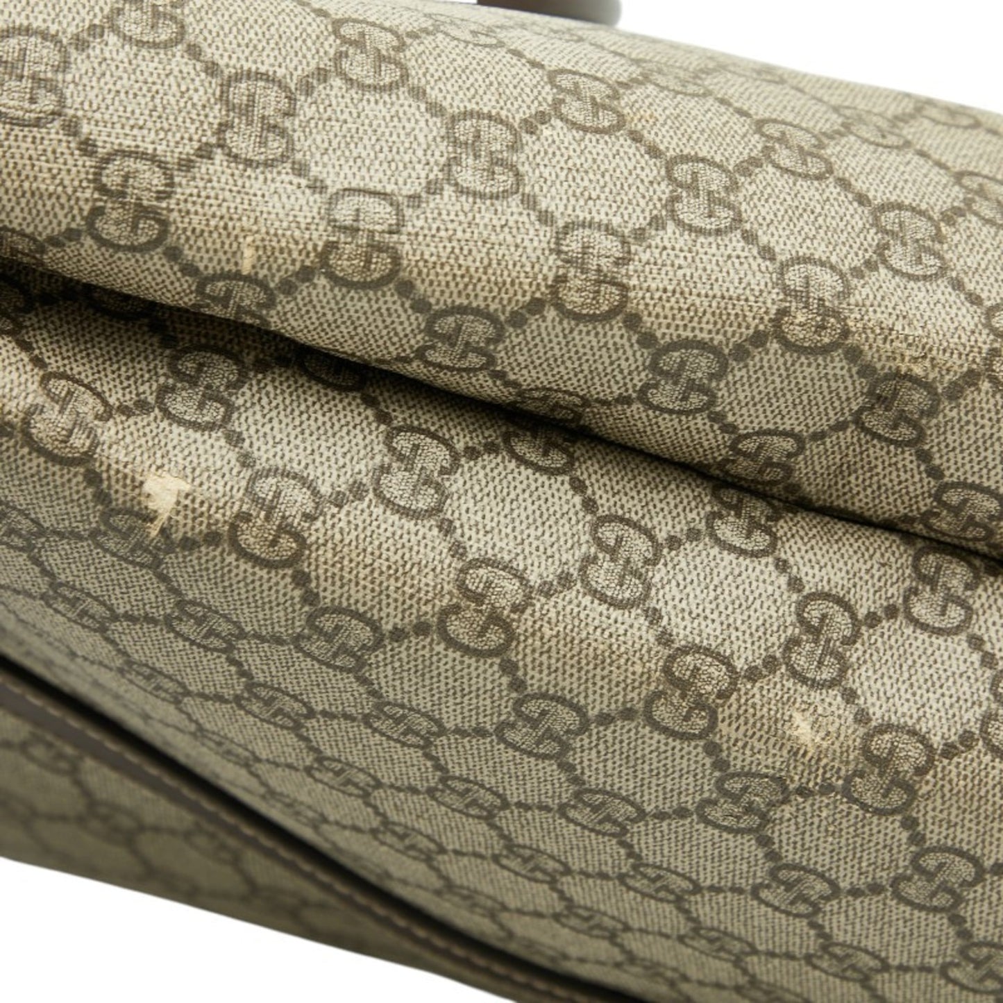 Gucci Beige Brown Pvc Leather Tote Bag ( )