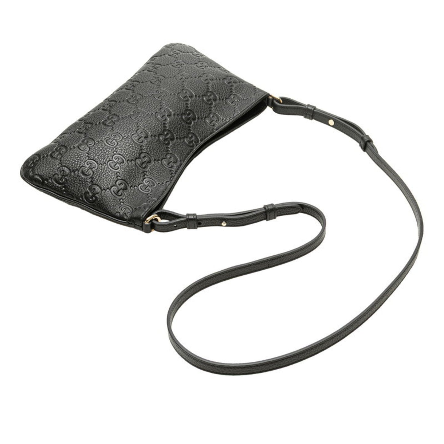 Gucci Black Leather Handbag Shoulder Bag ( )