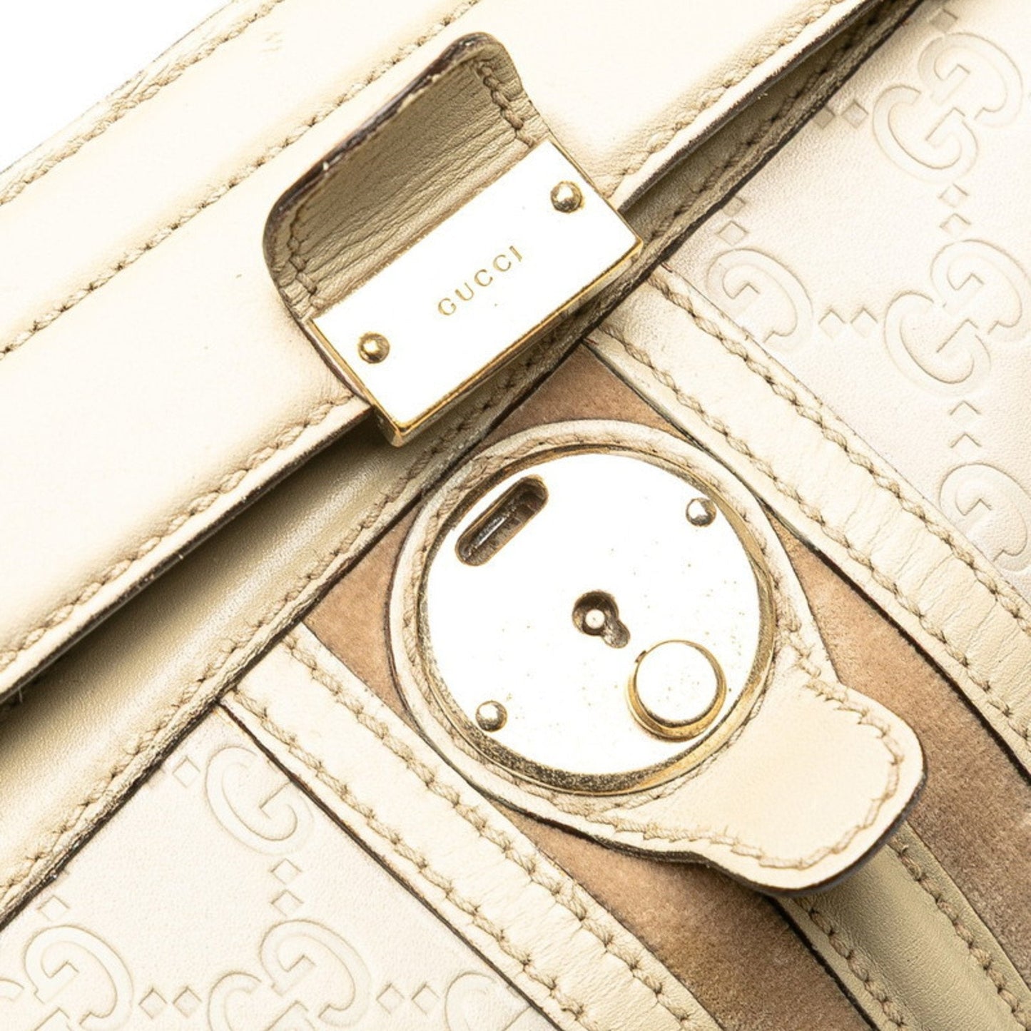 Gucci Guccissima Beige Leather Handbag ( )