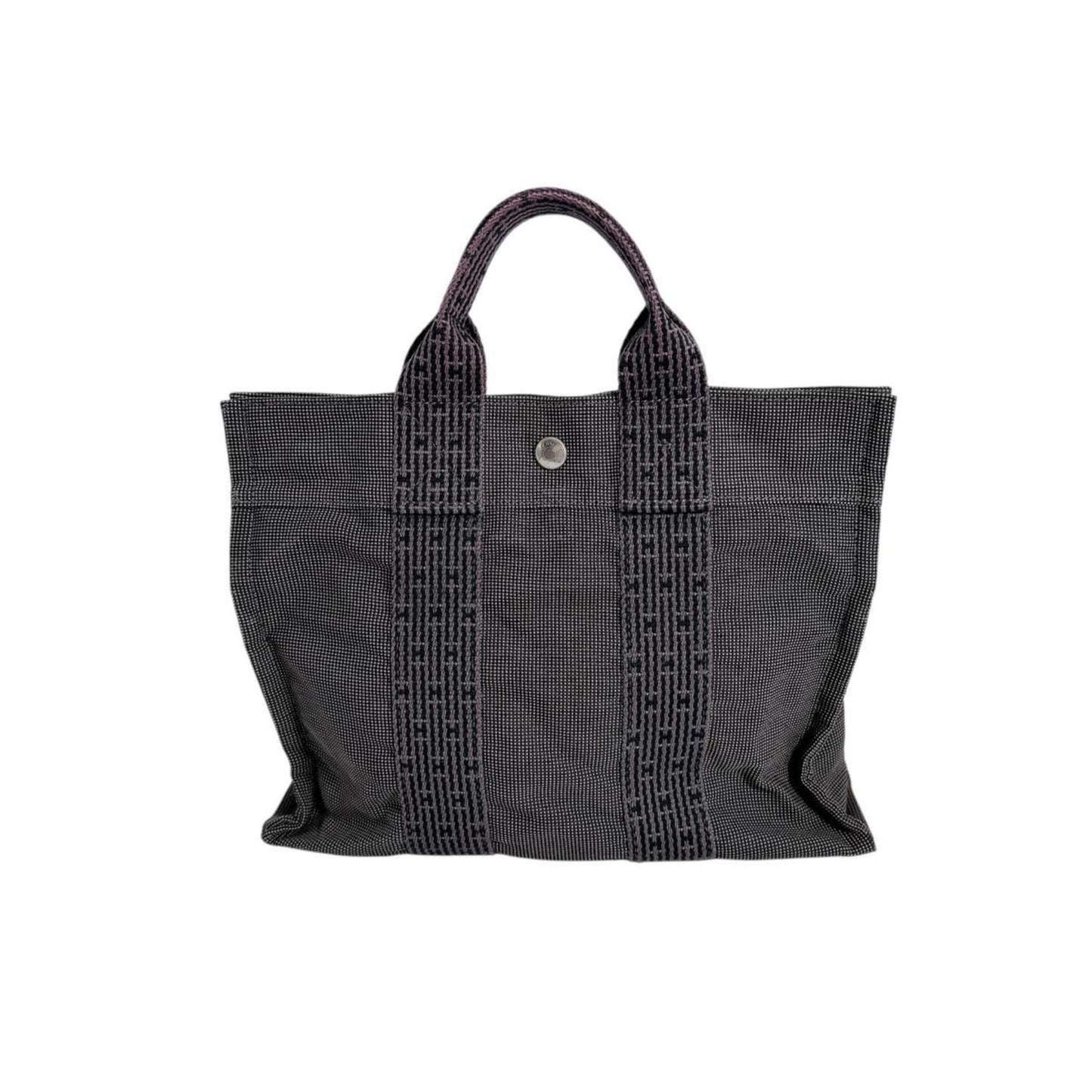 Hermes Her Line Gray Canvas Tote Bag ( )