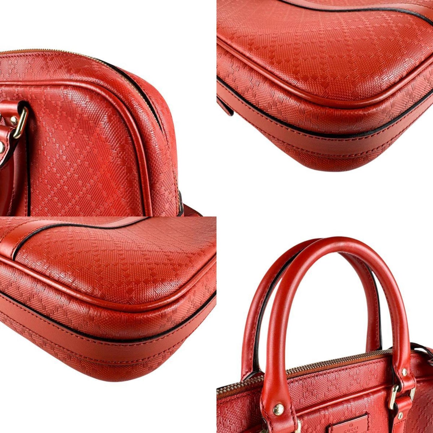 Gucci Orange Leather Handbag Shoulder Bag ( )