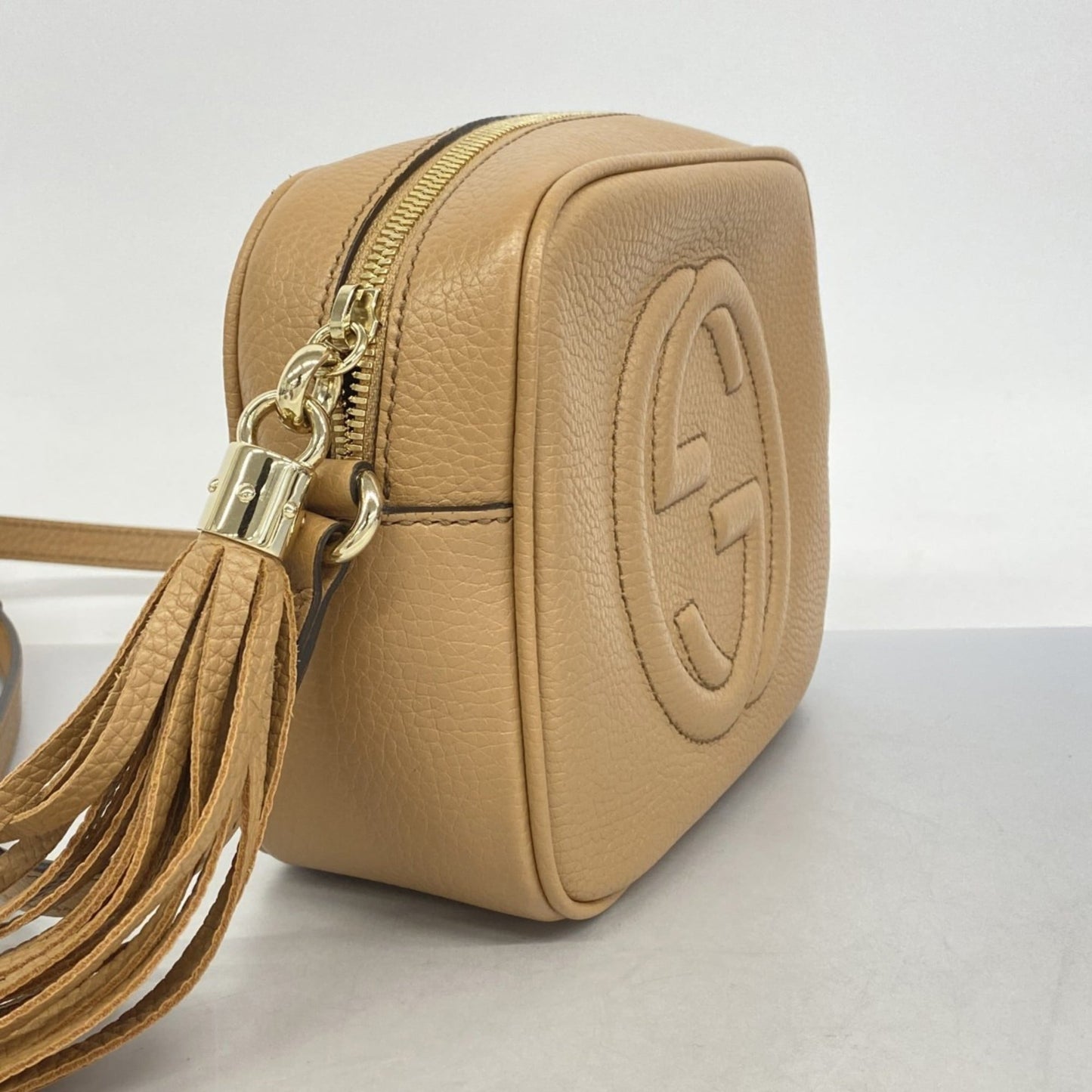 Gucci Beige Leather Shoulder Bag ( )