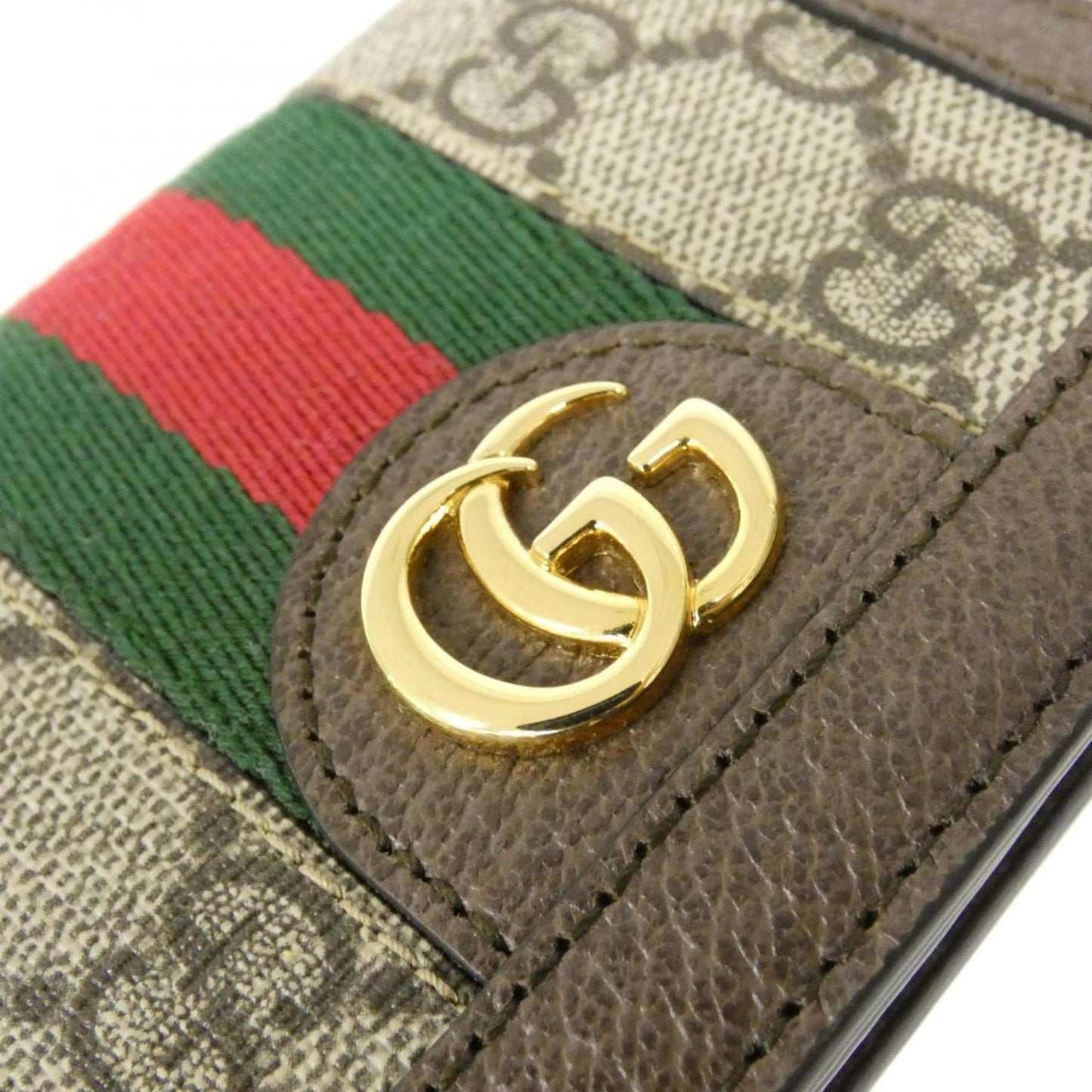 Gucci Beige Brown Gg Supreme Leather Wallet (Bi-Fold) ( )
