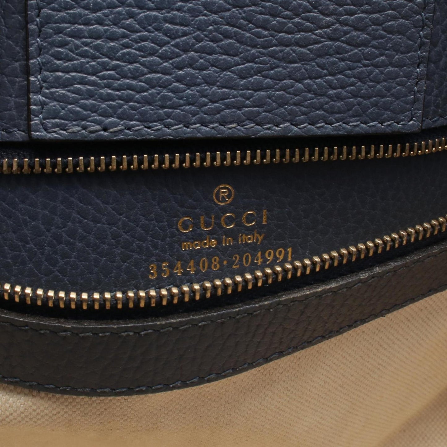 Gucci Blue Pink Leather Tote Bag ( )
