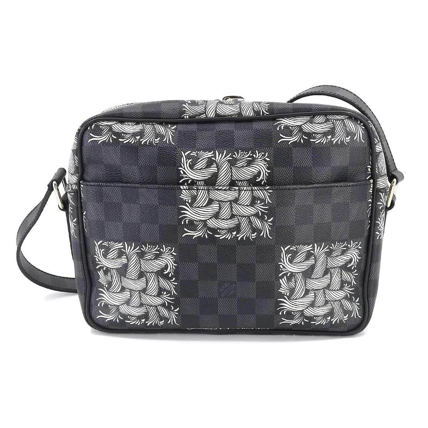 LOUIS VUITTON Damier Graphite Christopher Nemeth Nile PM Shoulder Bag N41572 Silver Hardware Nail