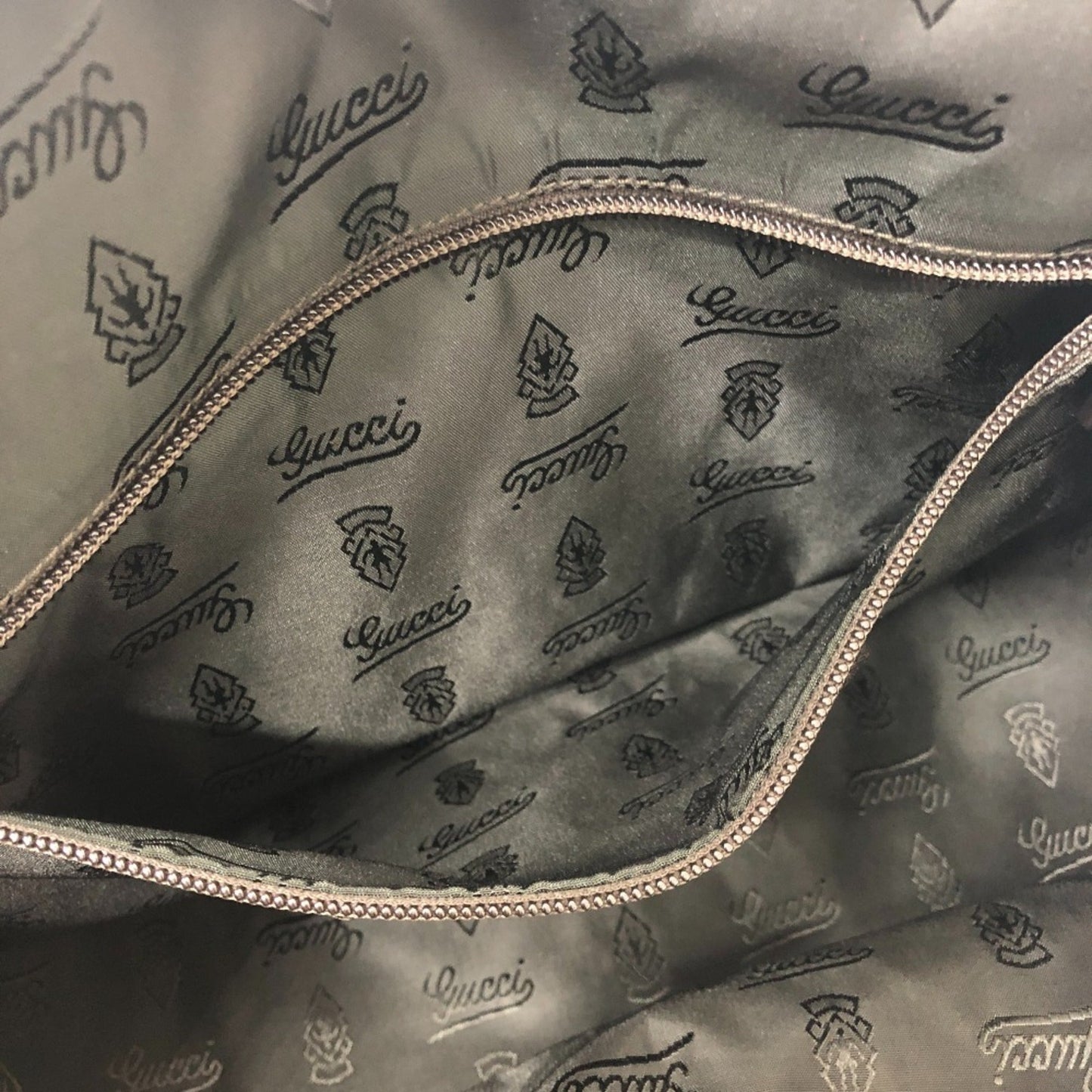 Gucci Brown Leather Handbag Tote Bag ( )