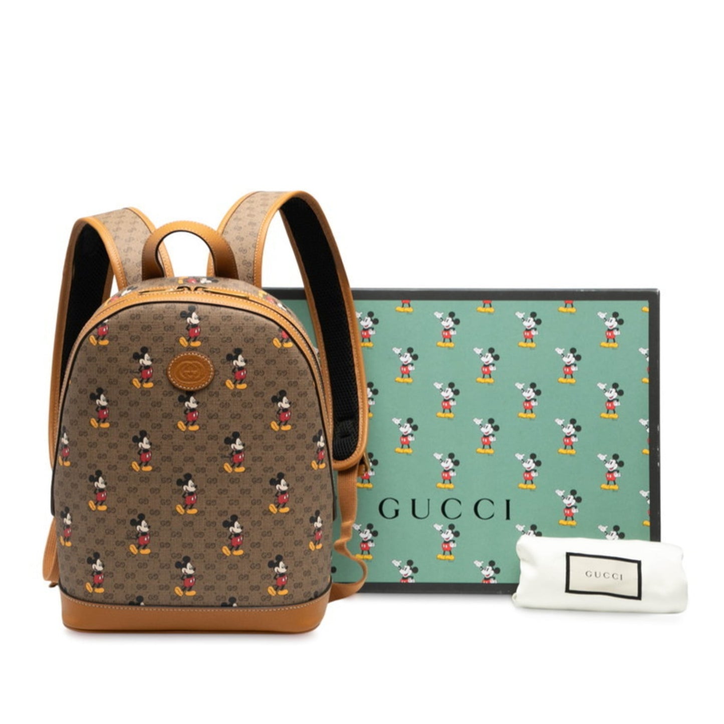 Gucci Brown Multi-Color Pvc Leather Backpack ( )