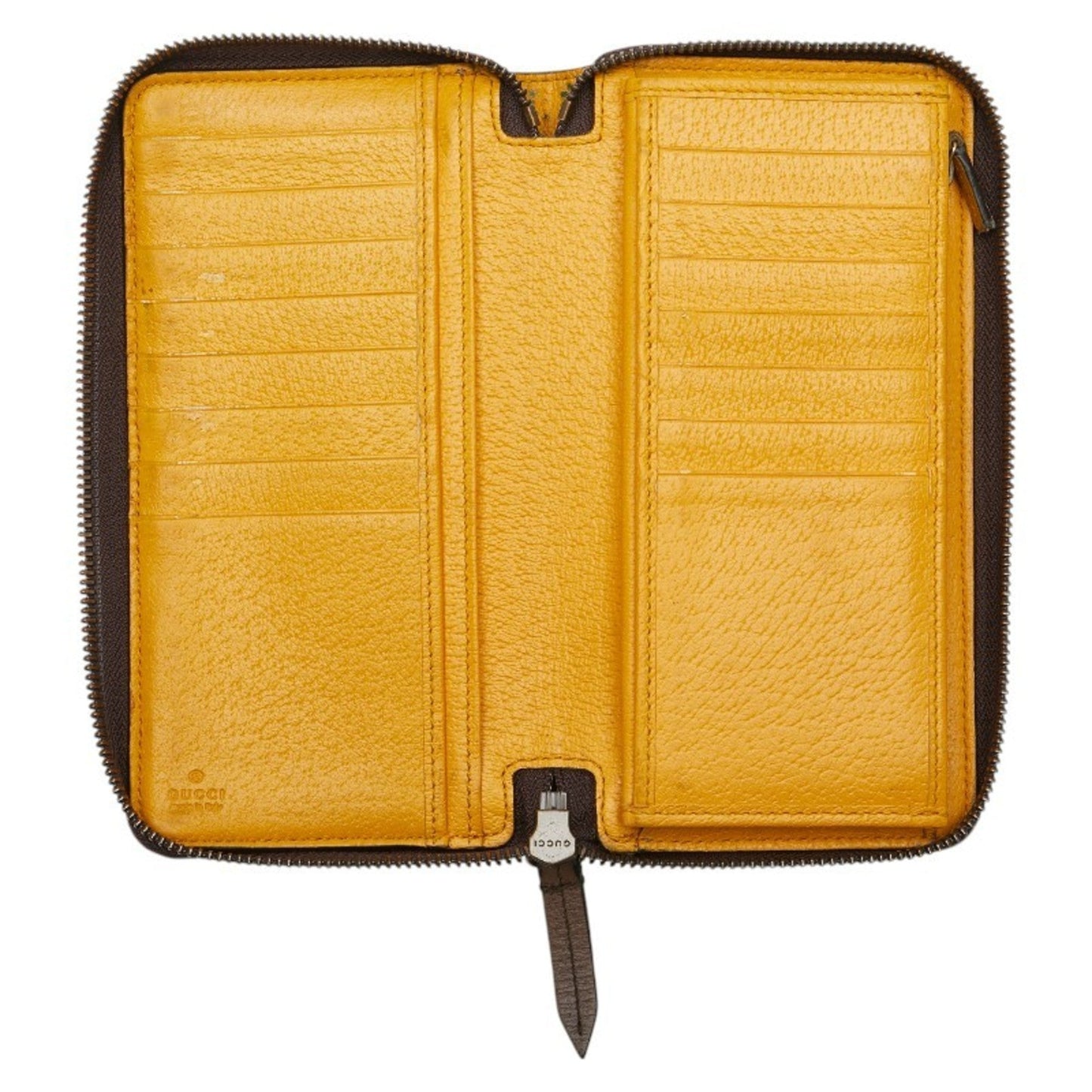 Gucci Beige Brown Pvc Leather Long Wallet (Bi-Fold) ( )
