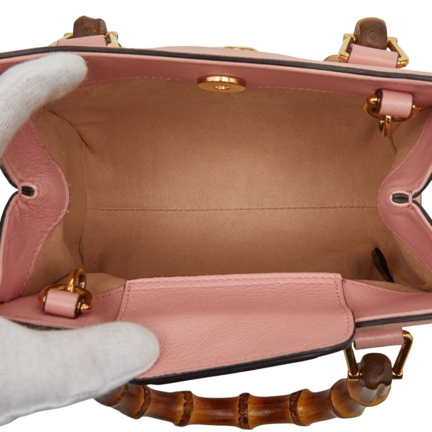 Gucci Pink Leather Handbag Shoulder Bag ( )